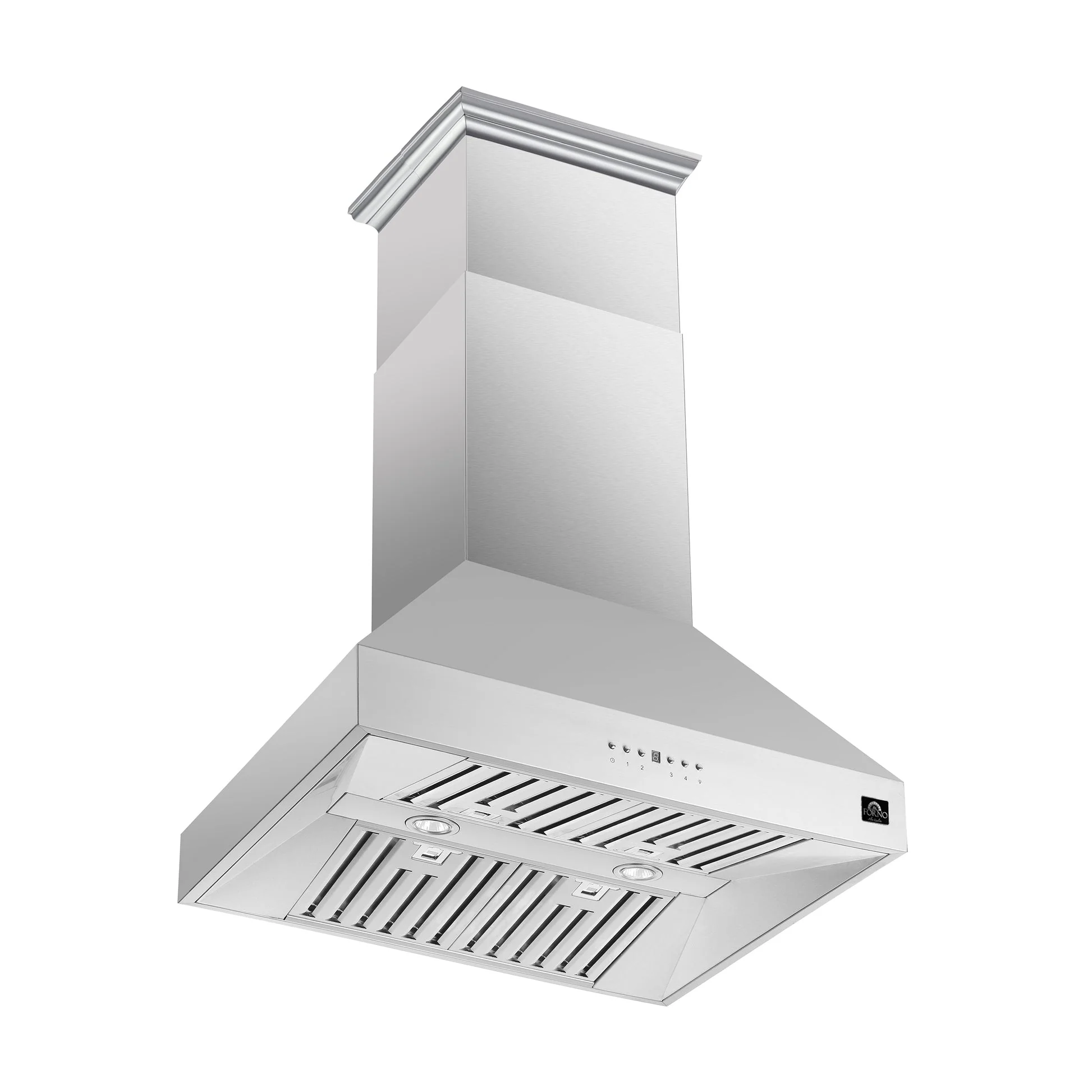 Forno Coppito 36-Inch Island Range Hood, Stainless Steel, LED Lighting, Adjustable Fan Speeds - Image 3