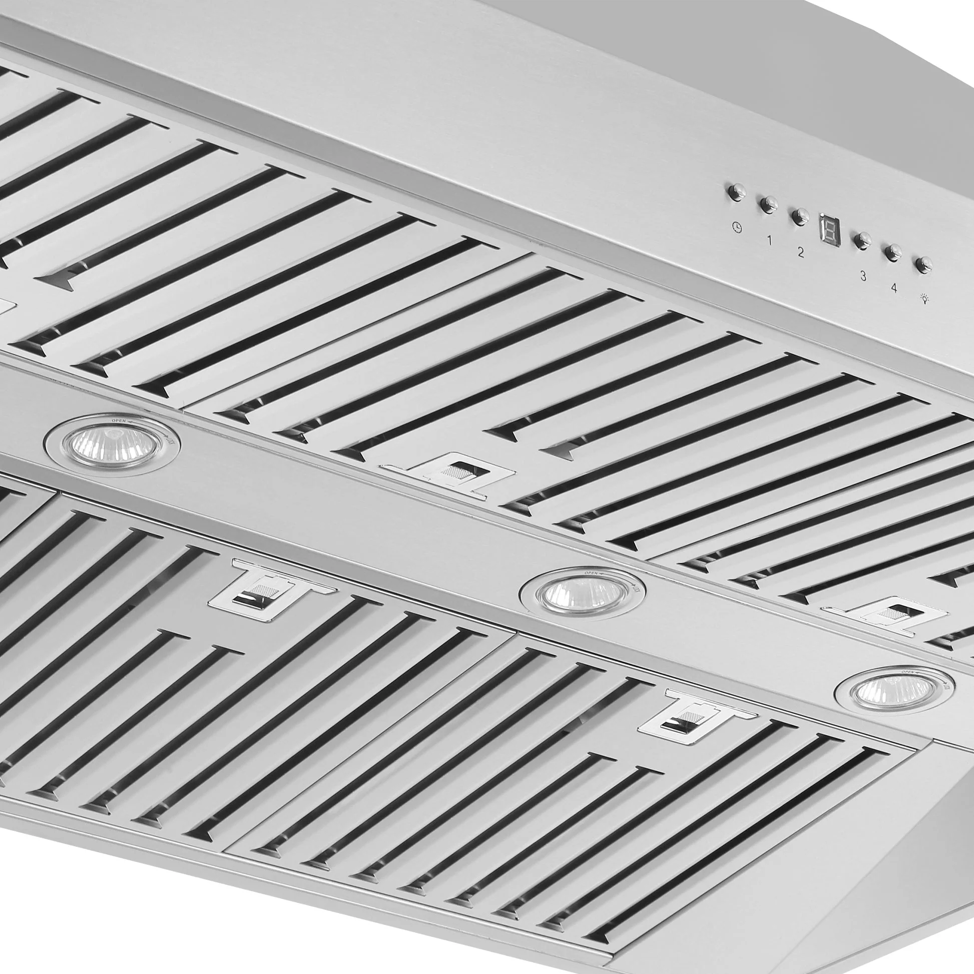 Forno Coppito 48-Inch Island Range Hood, Stainless Steel, LED Lighting, Adjustable Fan Speeds - Image 5