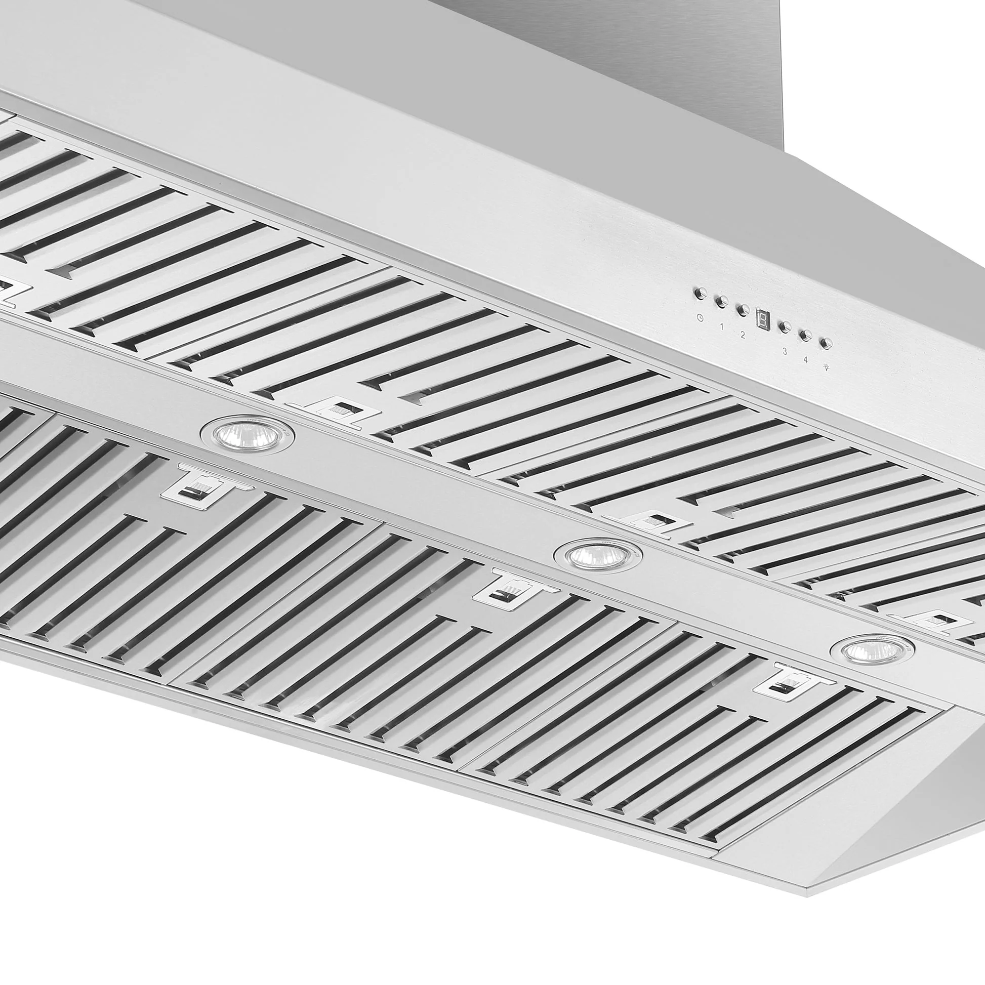 Forno Coppito 60-Inch Island Range Hood, Stainless Steel, LED Lighting, Adjustable Fan Speeds - Image 5