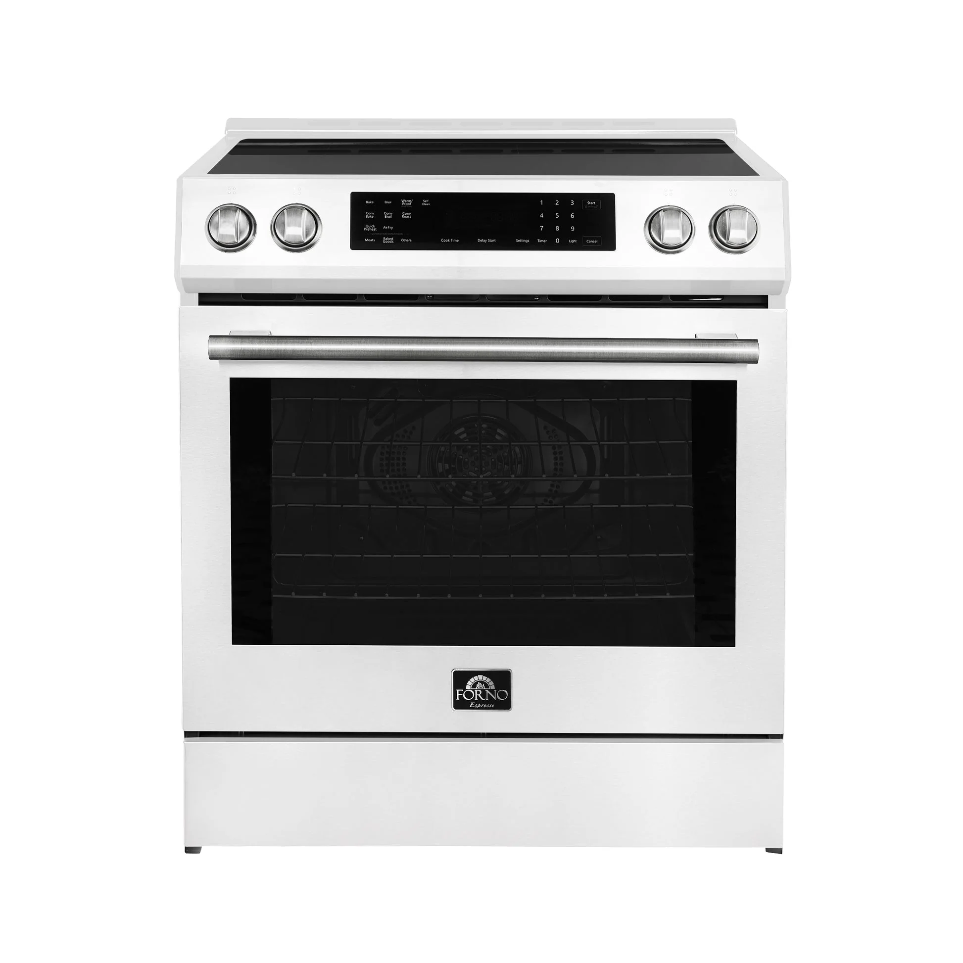 Forno Donatello Espresso 30-Inch Slide-In Induction Range, Convection Oven, 5 Cooking Zones, Touch Control Panel - Image 11