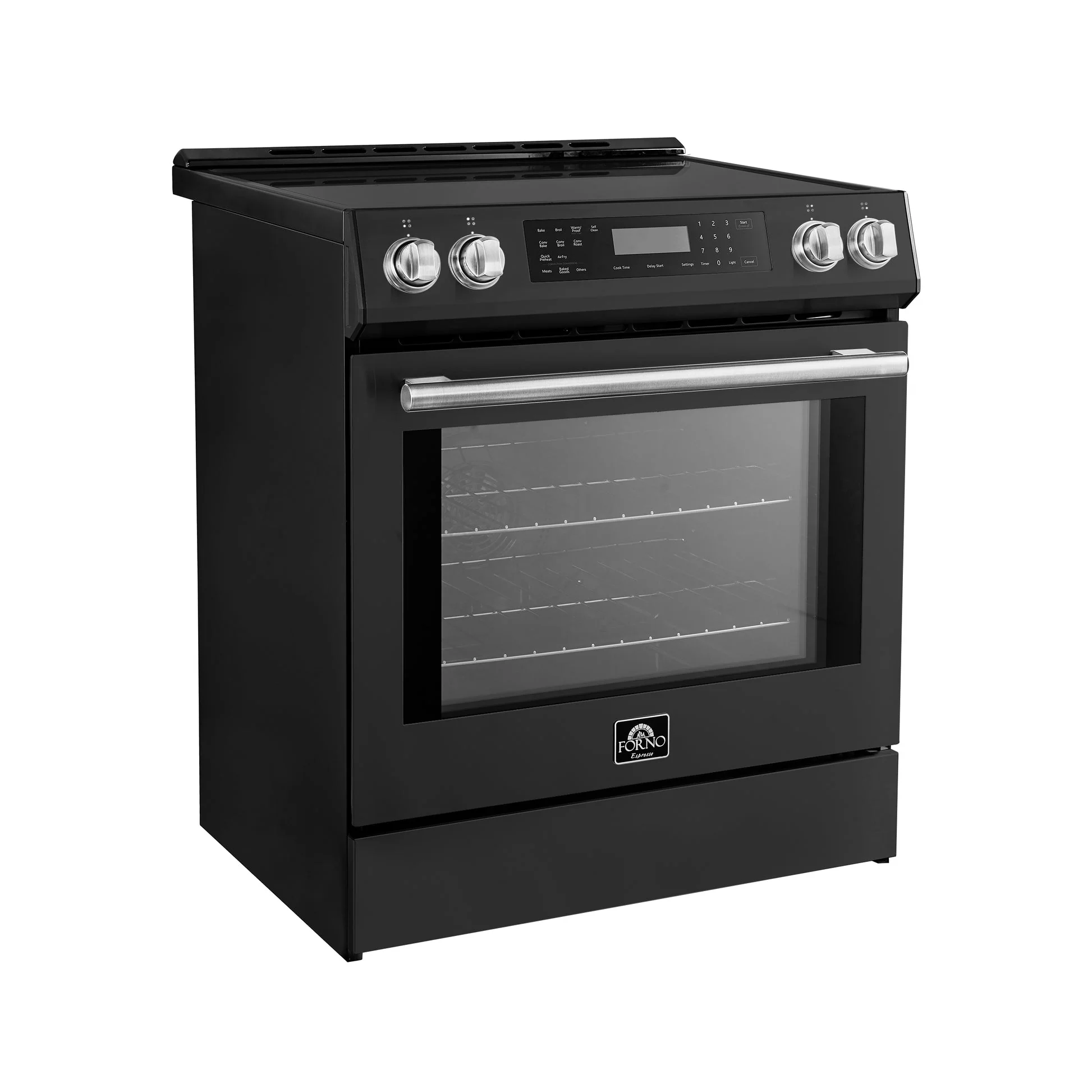 Forno Donatello Espresso 30-Inch Slide-In Induction Range, Convection Oven, 5 Cooking Zones, Touch Control Panel - Image 4