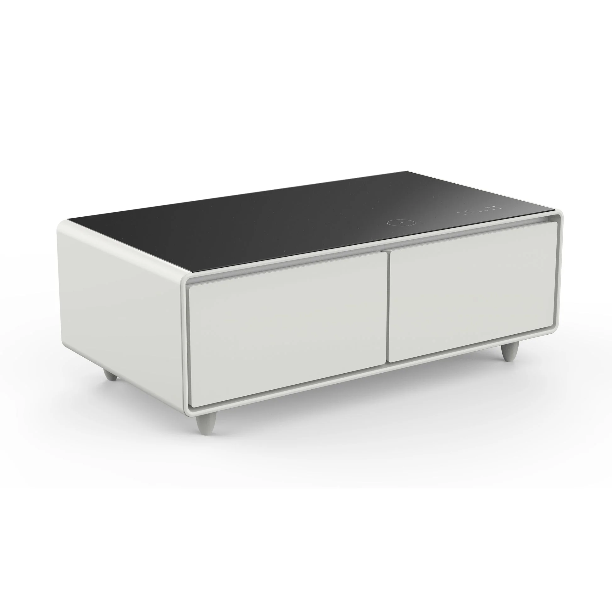 Forno Evoluto Tavolo 51" Smart Coffee Table – Dual Refrigerator Drawers, Bluetooth 5.0 Audio, Wireless Charging & RGB Ambient Light