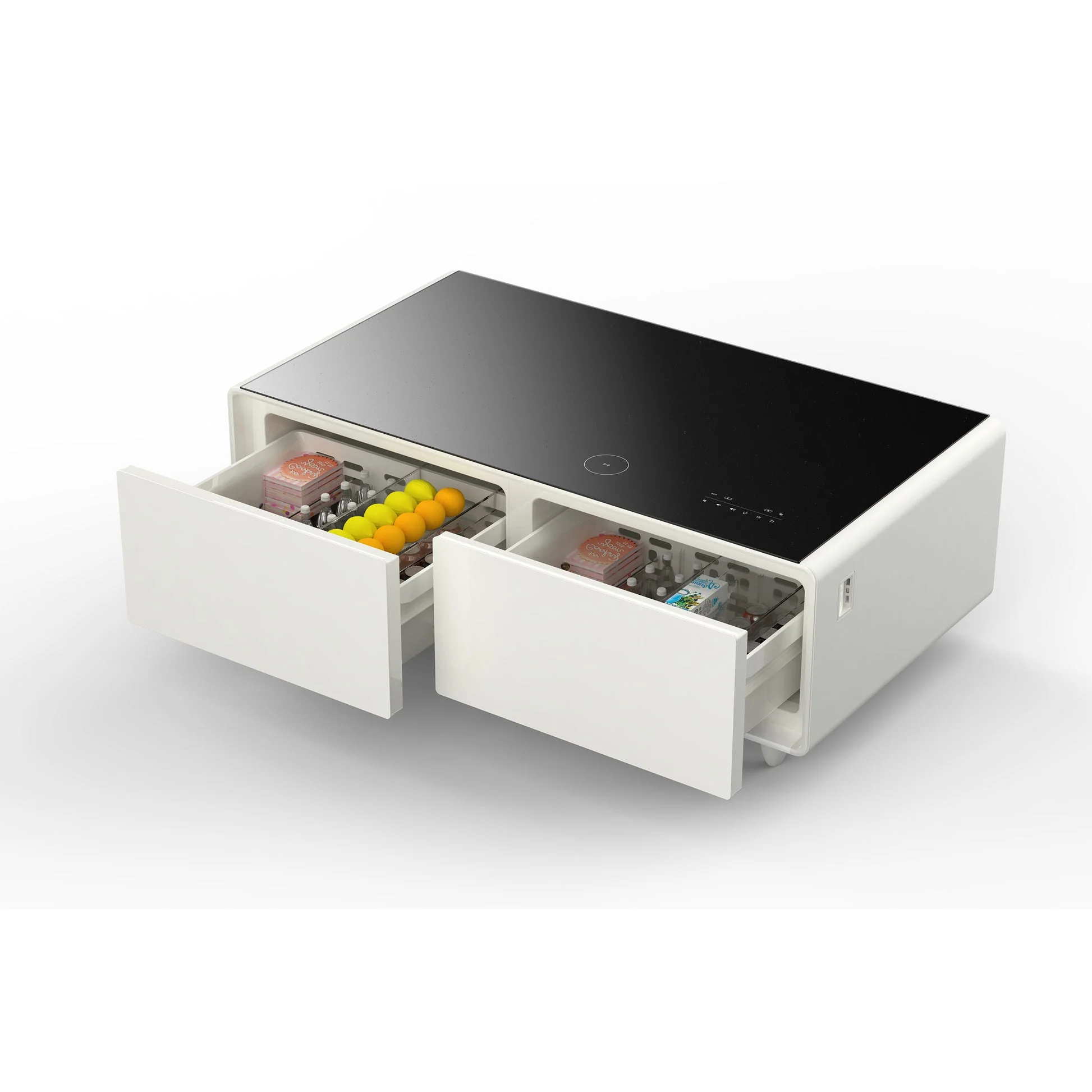 Forno Evoluto Tavolo 51" Smart Coffee Table – Dual Refrigerator Drawers, Bluetooth 5.0 Audio, Wireless Charging & RGB Ambient Light - Image 9