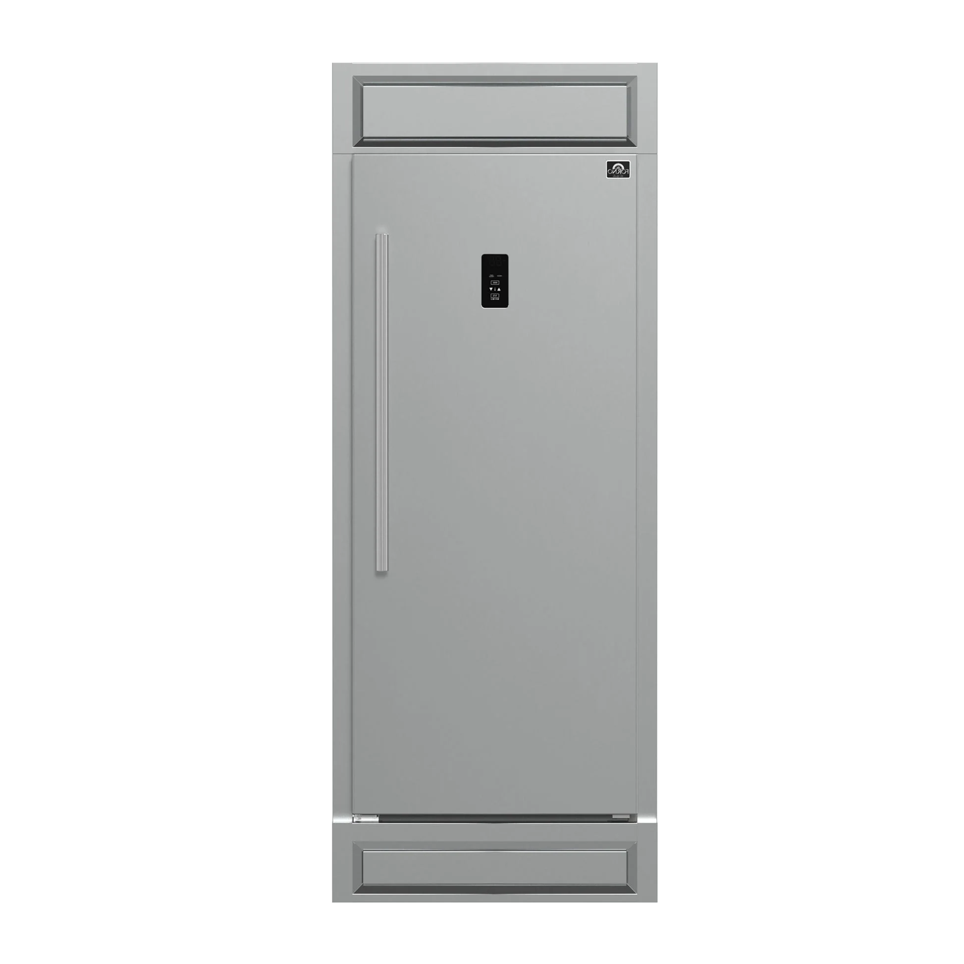 Forno Fortezza 32 Inch Right-Swing Convertible Refrigerator/Freezer with Trim Kit, Stainless Steel, Total No Frost