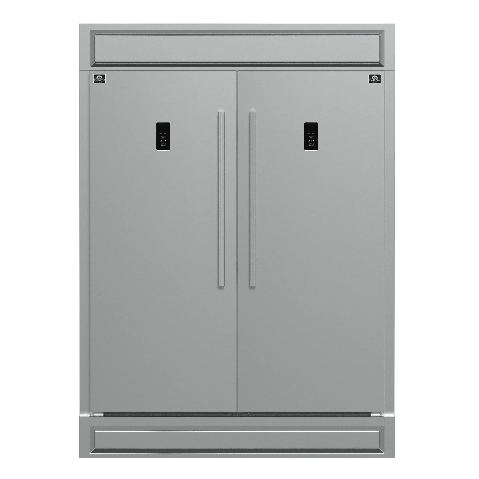 Forno Fortezza 60" Convertible Refrigerator/Freezer – Stainless Steel, Total No Frost & Automatic Ice Maker