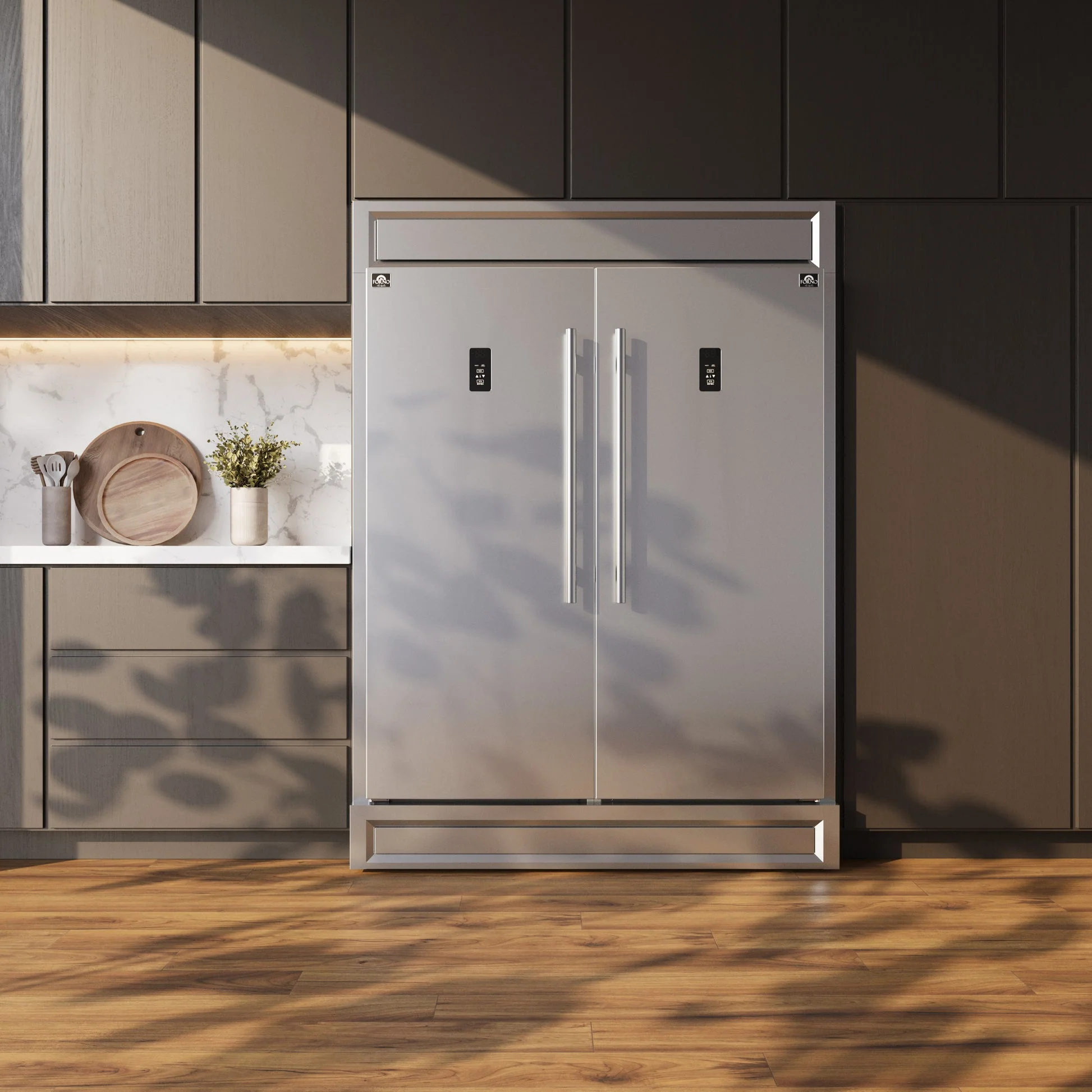 Forno Fortezza 60" Convertible Refrigerator/Freezer – Stainless Steel, Total No Frost & Automatic Ice Maker - Image 17
