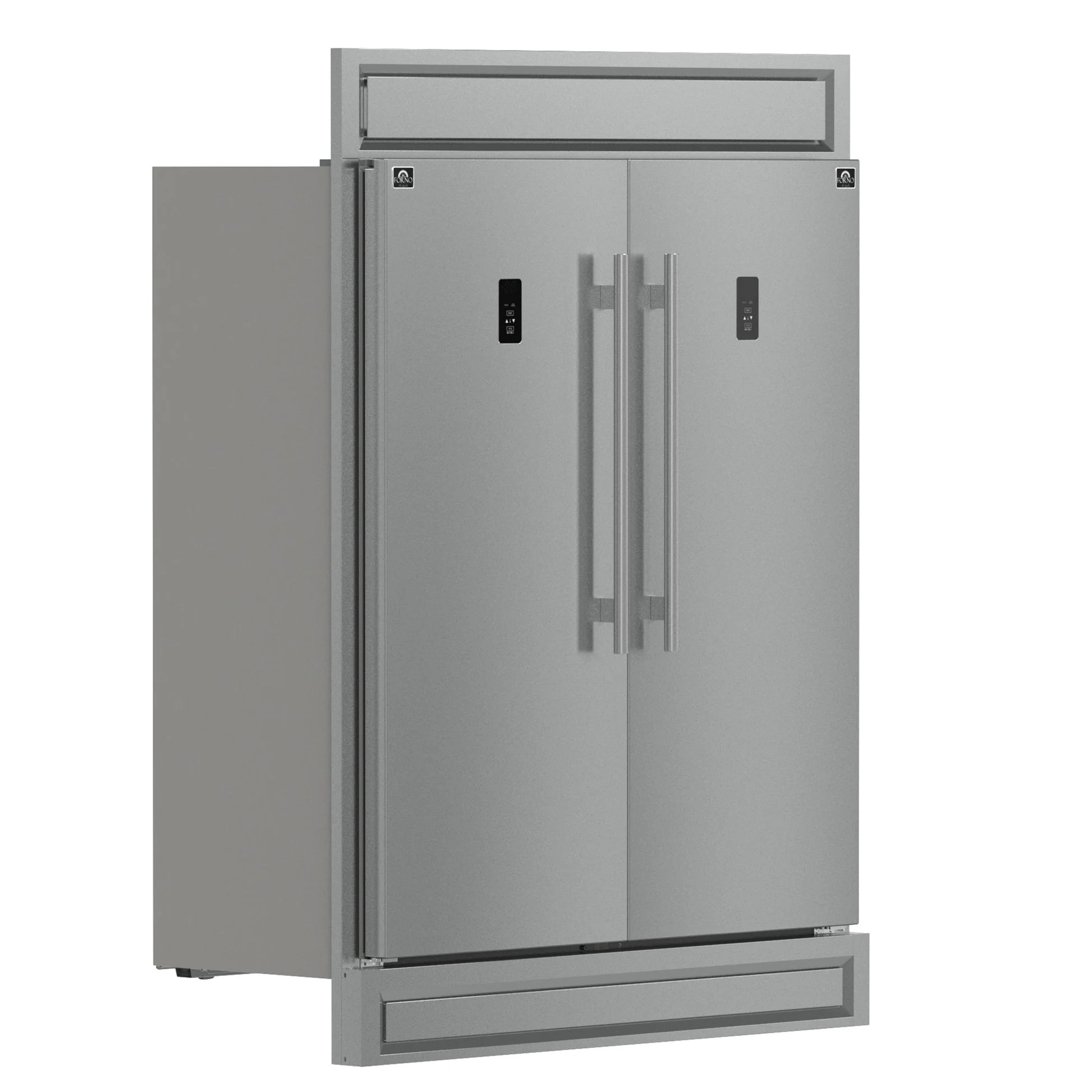 Forno Fortezza 60" Convertible Refrigerator/Freezer – Stainless Steel, Total No Frost & Automatic Ice Maker - Image 2