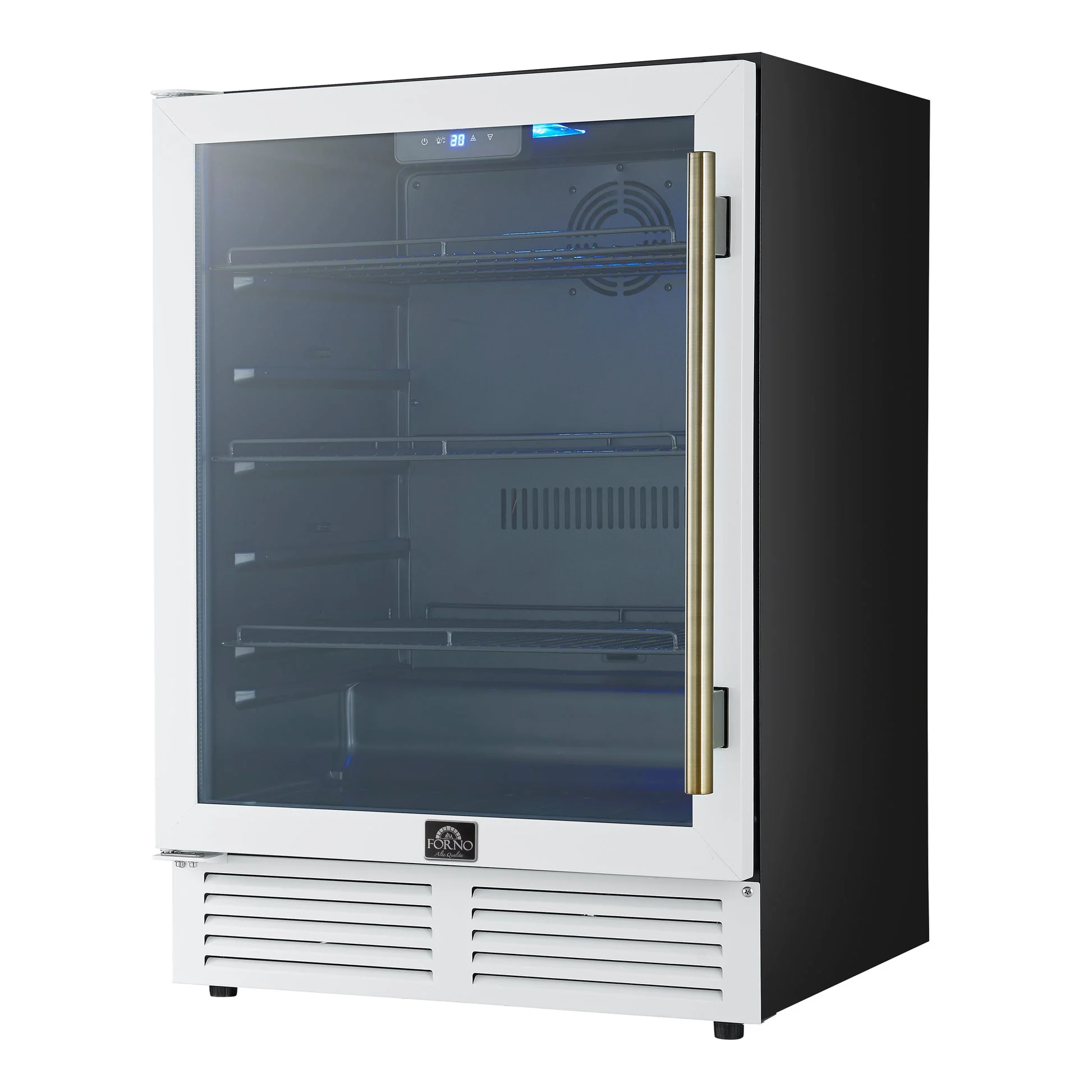 Forno Frescolino 24" Beverage Cooler – 188 Can Capacity, LED Lighting, Triple Glass Door, Built-In/Freestanding - Image 4