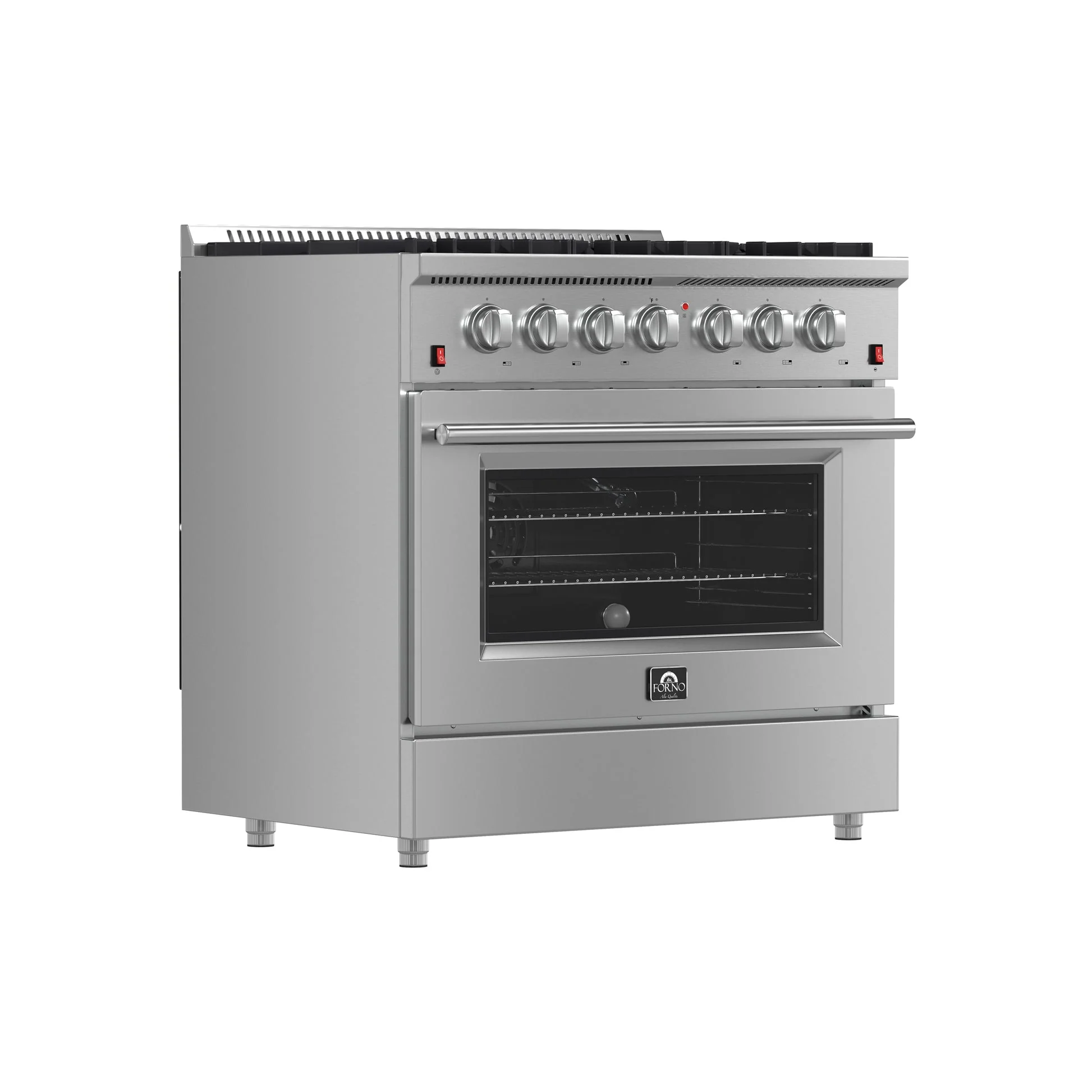 Forno Galiano 36-Inch Freestanding Gas Range, Stainless Steel, 6 Burners, Energy Efficient - Image 4