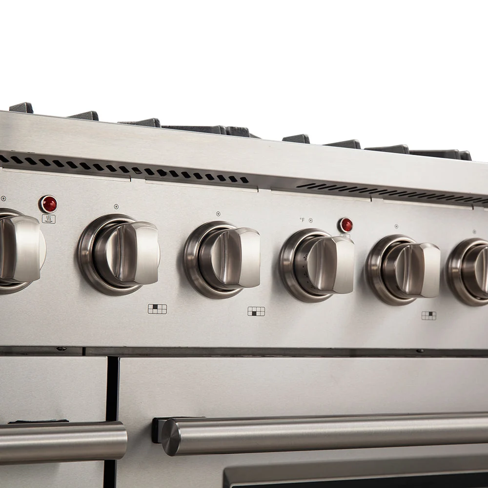 Forno Galiano 48-Inch Freestanding Gas Range, Stainless Steel, 8 Burners, 107,000 BTU, Double Ovens - Image 7
