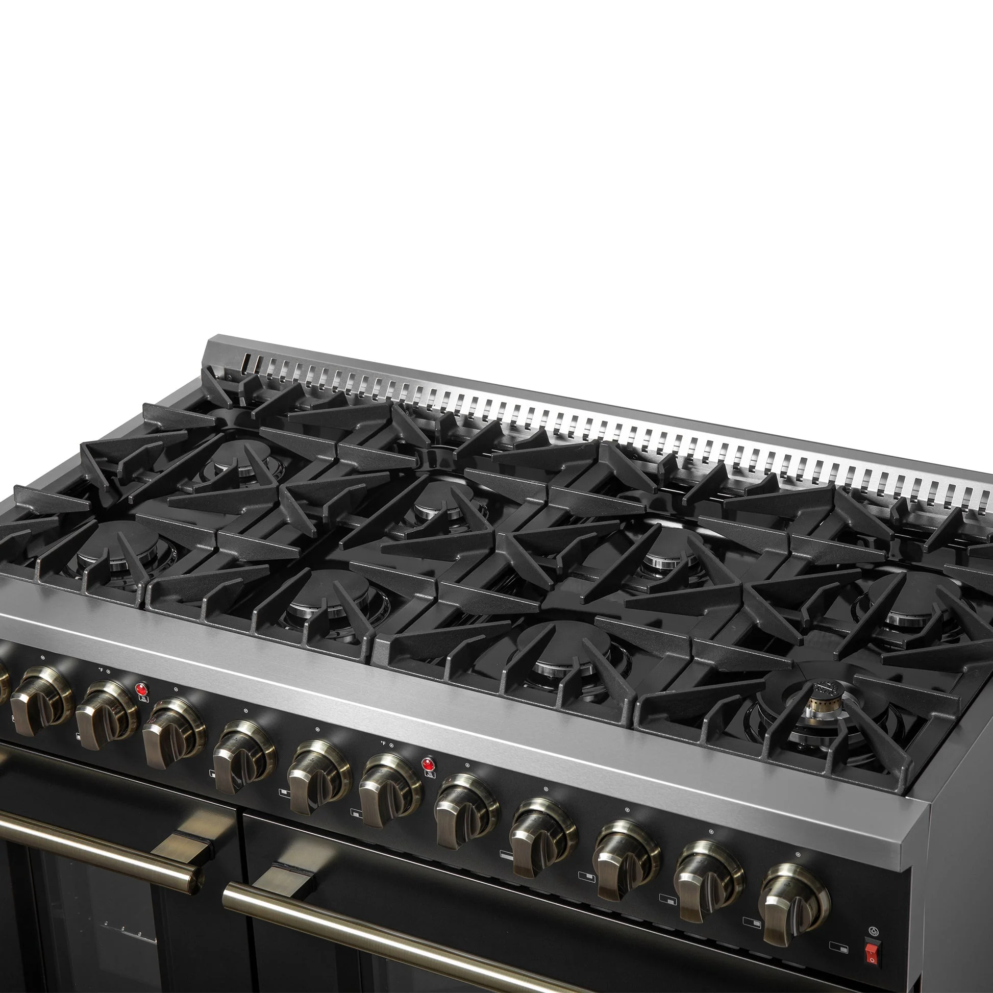 Forno Galiano Dual Fuel Range with Antique Brass Design, True Convection Oven - Image 27