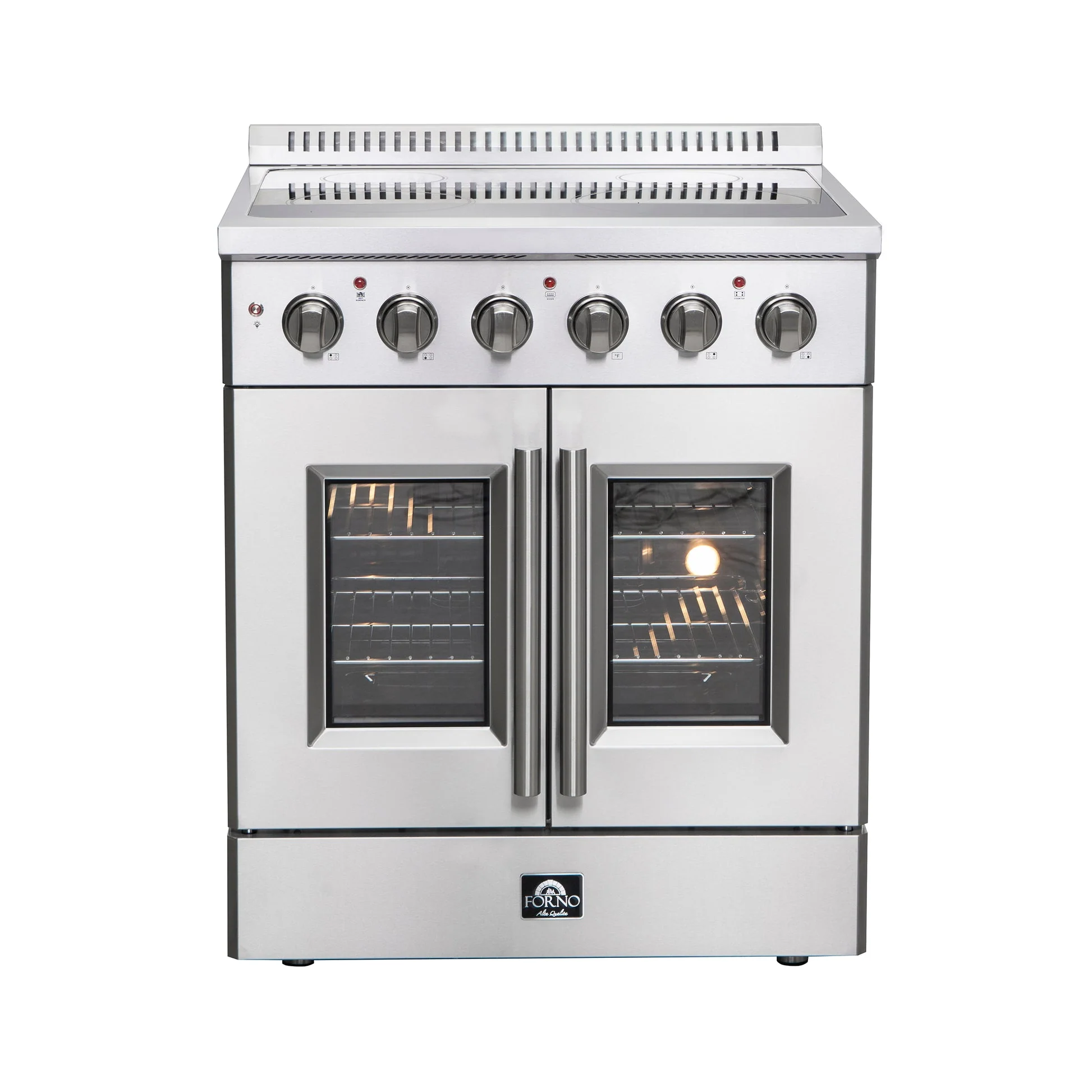 Forno Galiano Freestanding French Door Electric Range, True Convection, Energy Efficient