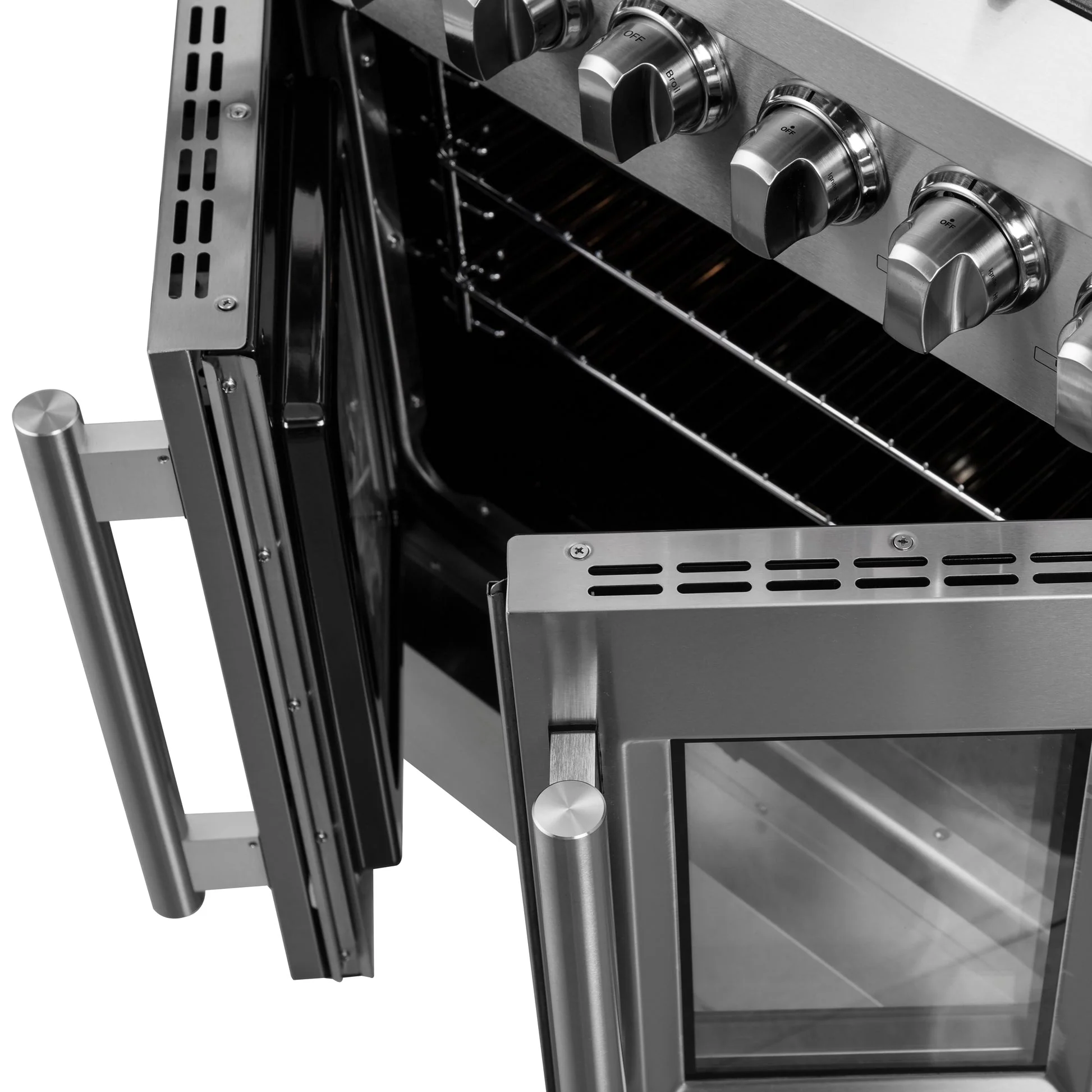 Forno Galiano French Door Dual Fuel Range All Stainless Steel, True Convection Oven - Image 16