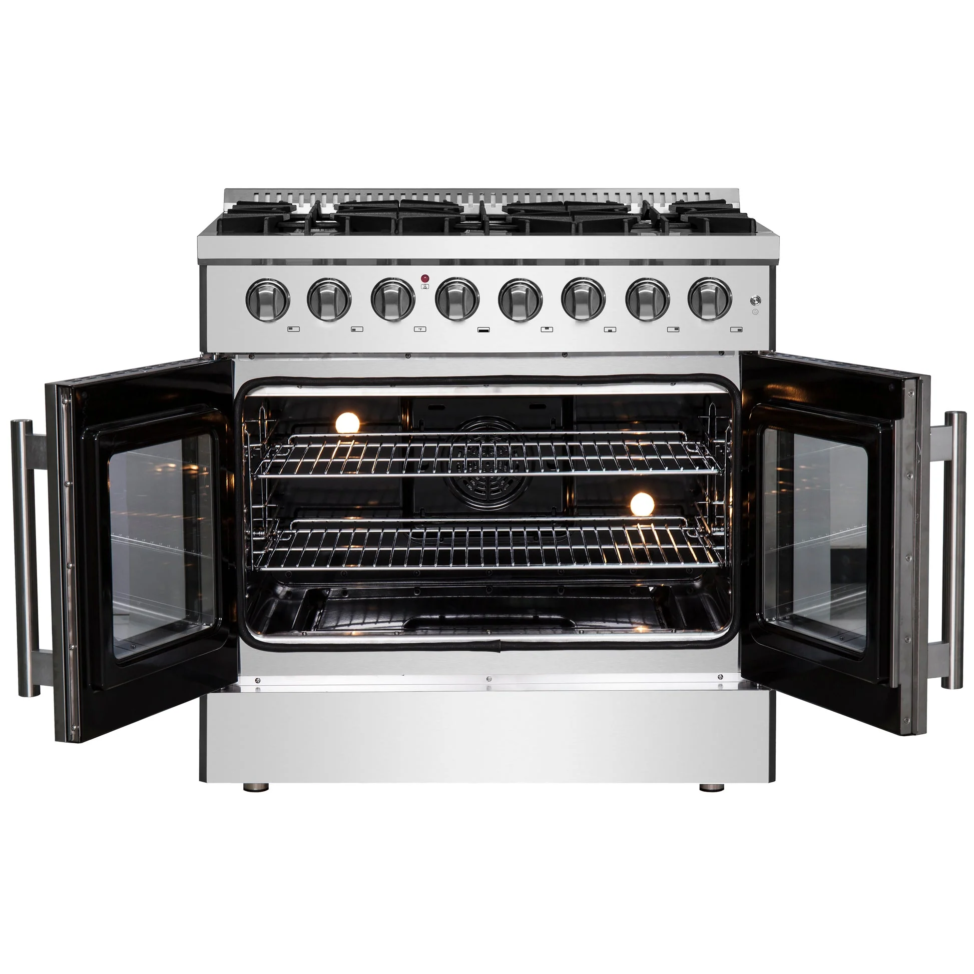 Forno Galiano French Door Dual Fuel Range All Stainless Steel, True Convection Oven - Image 17