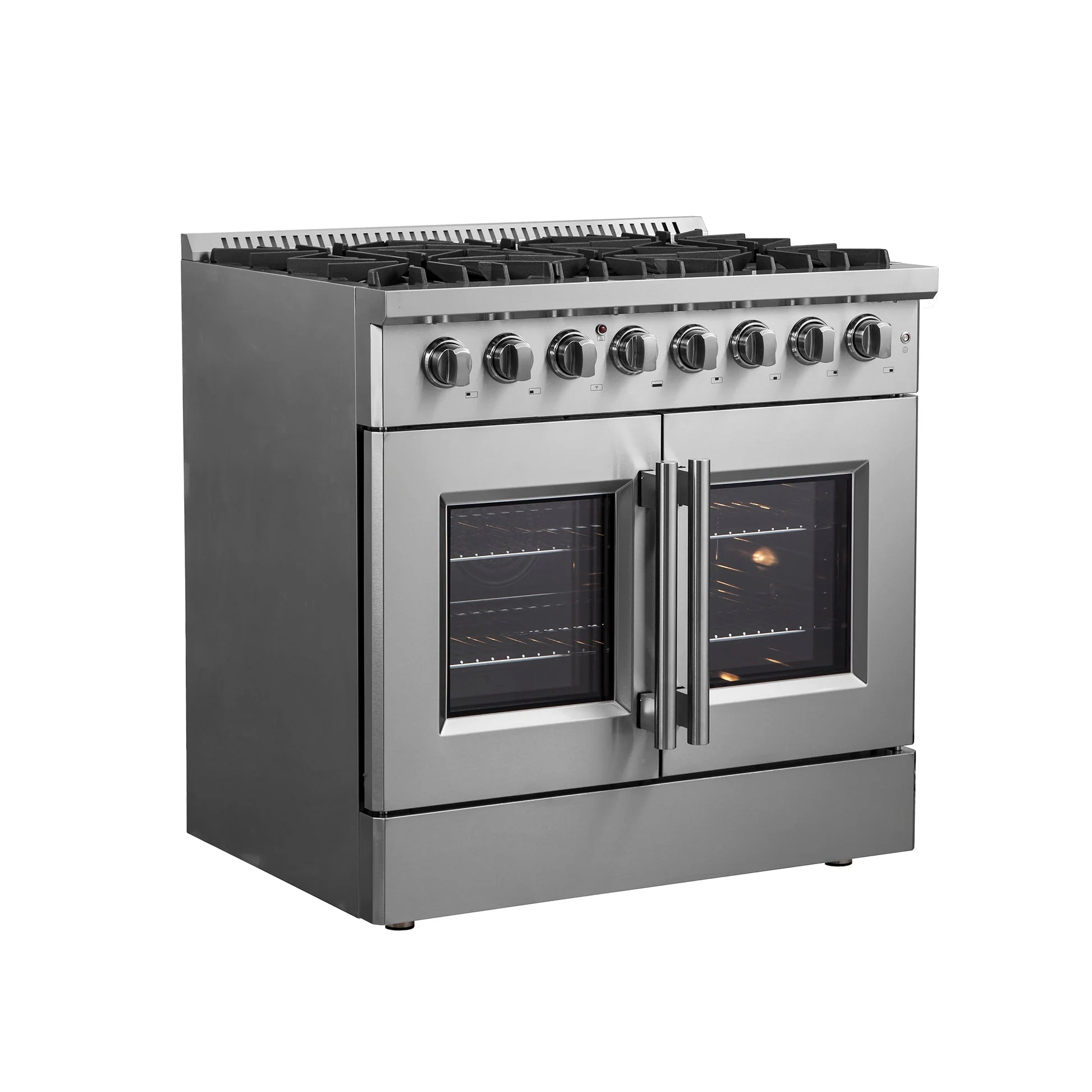 Forno Galiano French Door Dual Fuel Range All Stainless Steel, True Convection Oven - Image 18