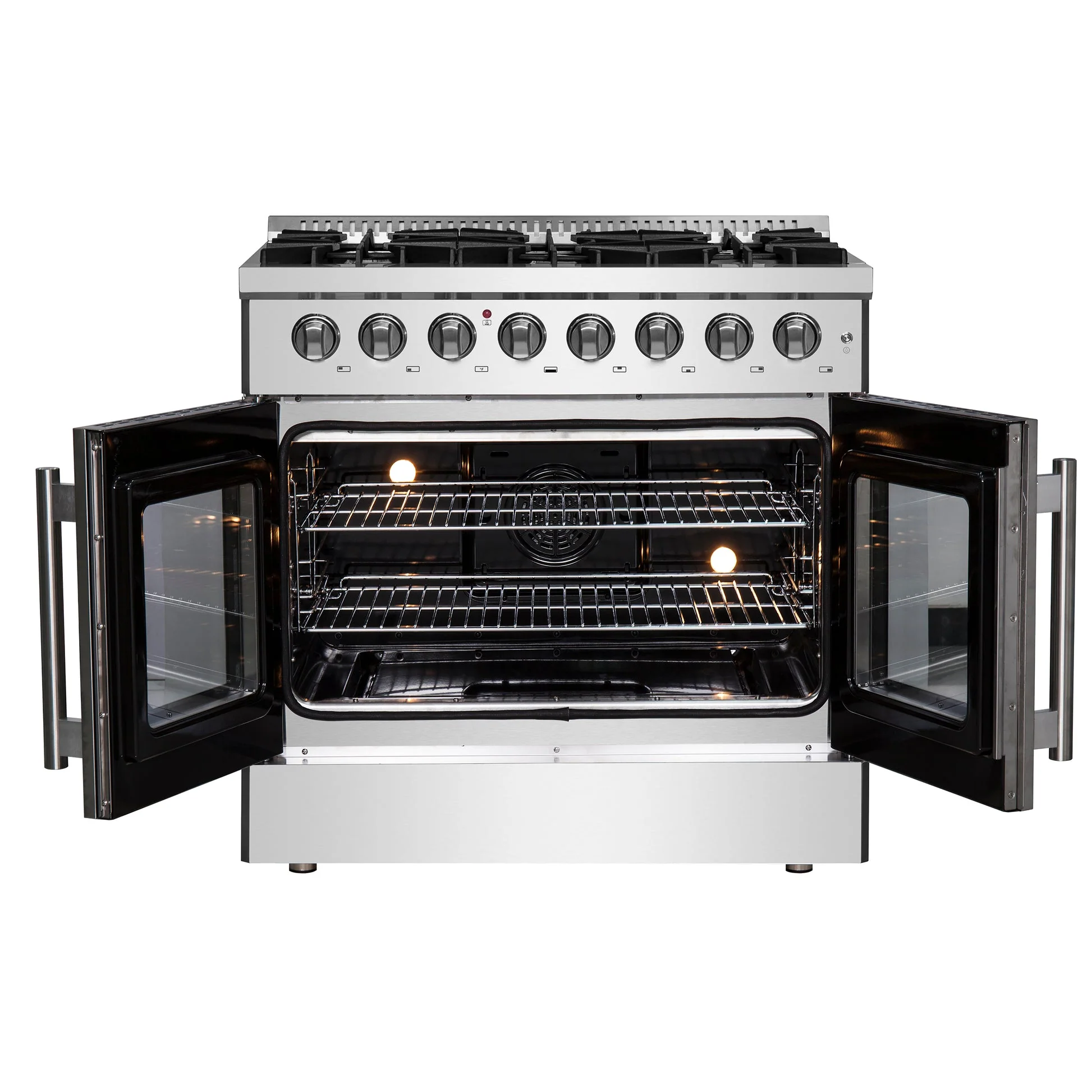 Forno Galiano French Door Dual Fuel Range All Stainless Steel, True Convection Oven - Image 19