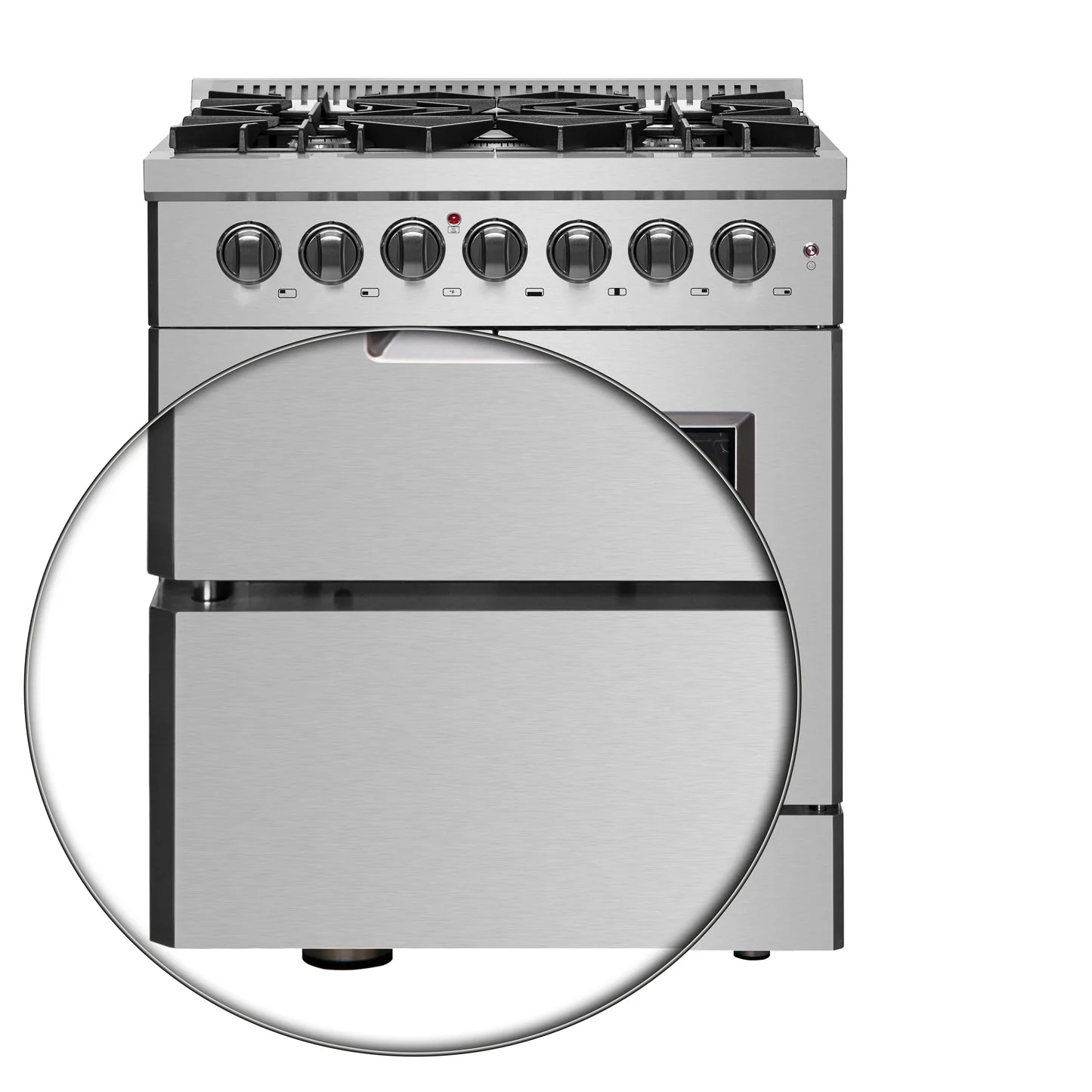 Forno Galiano French Door Dual Fuel Range All Stainless Steel, True Convection Oven - Image 6