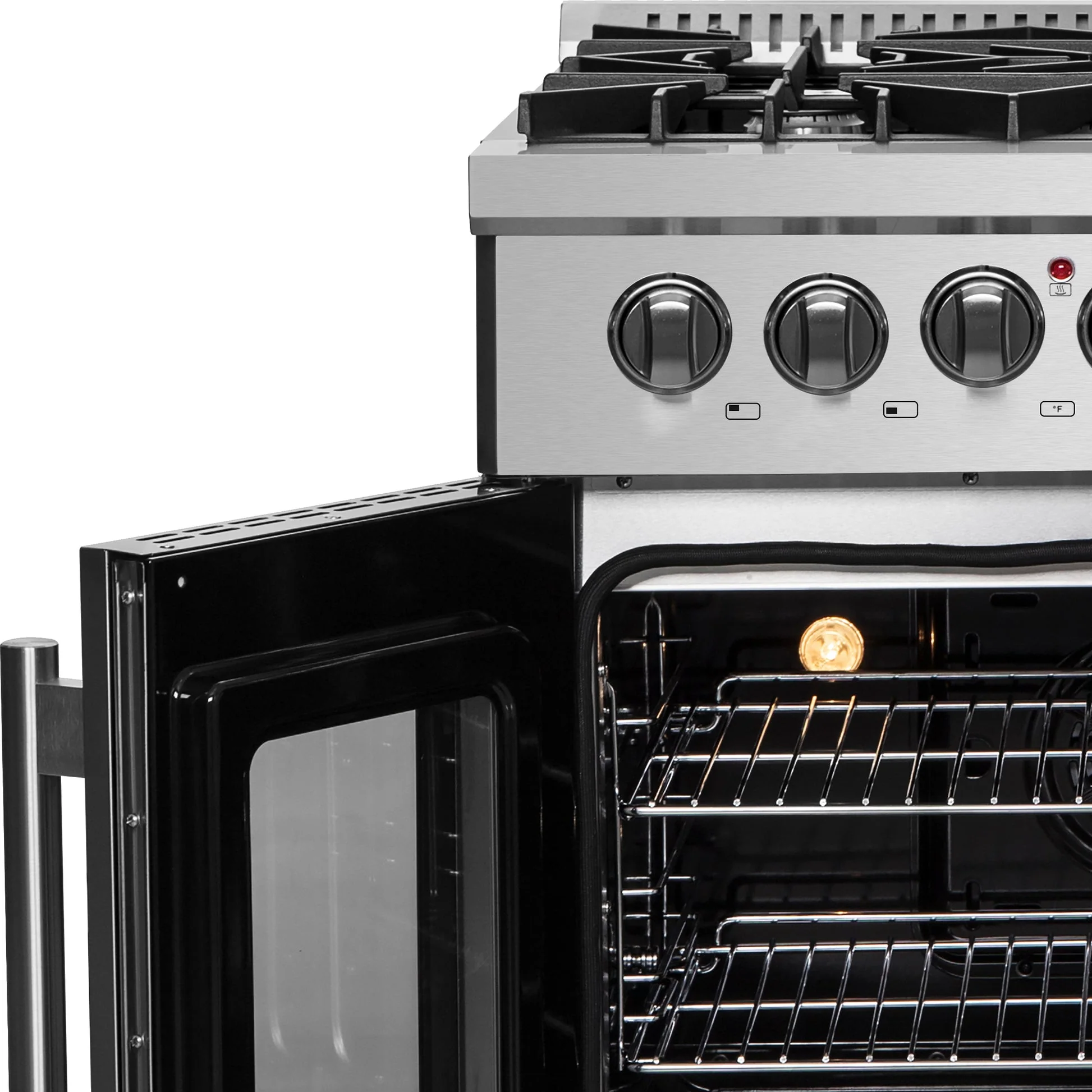 Forno Galiano French Door Dual Fuel Range All Stainless Steel, True Convection Oven - Image 8