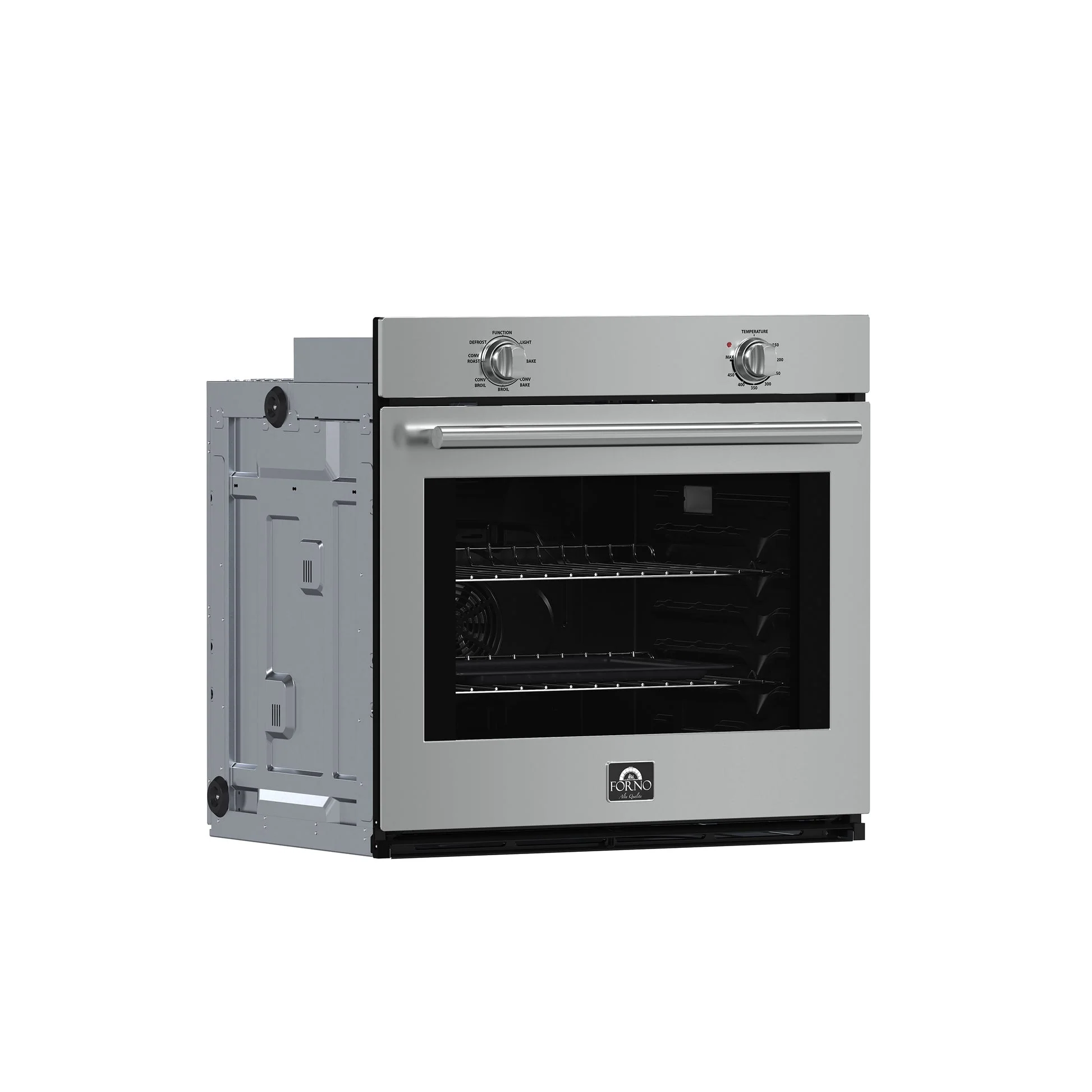 Forno Vomero 30" Wall Oven – Stainless Steel, 5 cu.ft, 3550W Convection, Mechanical Controls, Self-Cleaning Function - Image 6