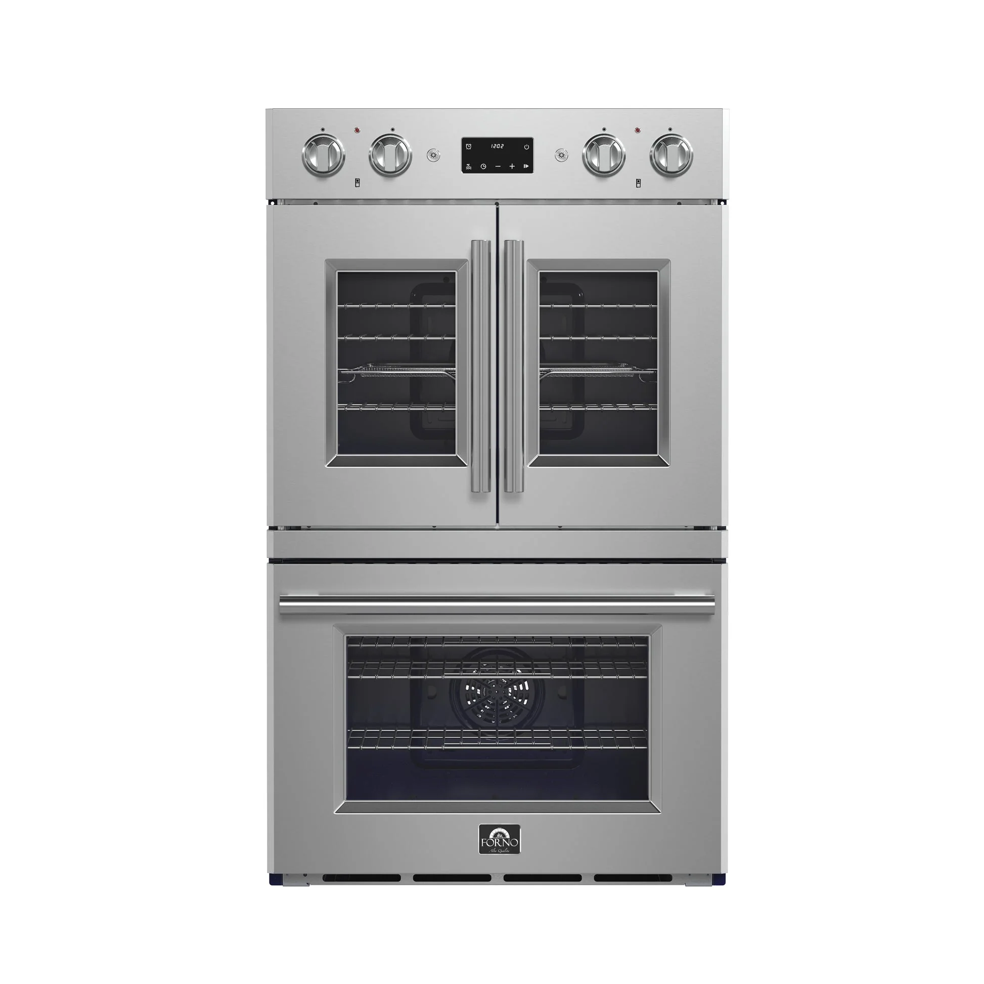Forno Gallico 30" Electric French Door Double Oven – Stainless Steel, 7.36 cu.ft, Convection, Self-Cleaning
