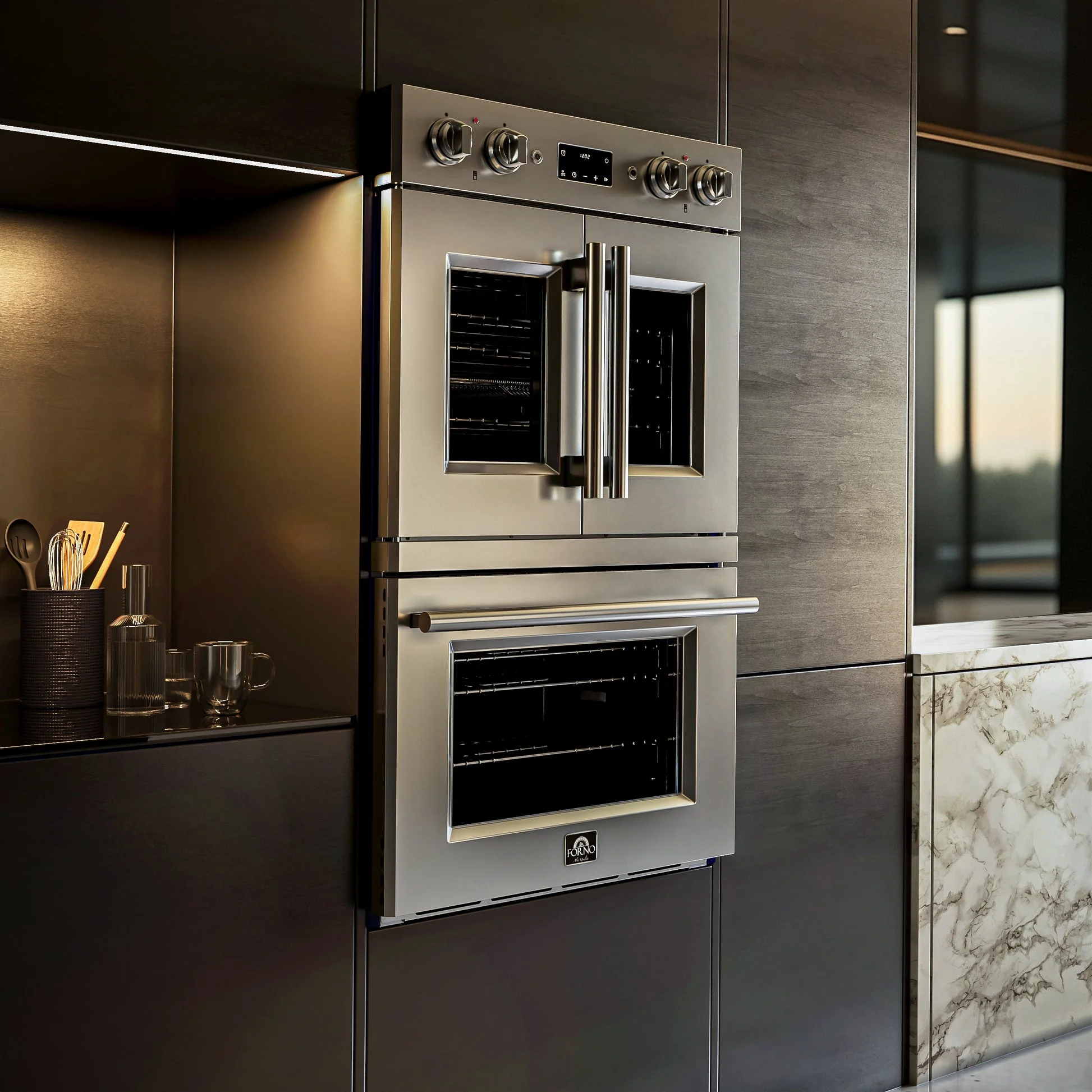 Forno Gallico 30" Electric French Door Double Oven – Stainless Steel, 7.36 cu.ft, Convection, Self-Cleaning - Image 10