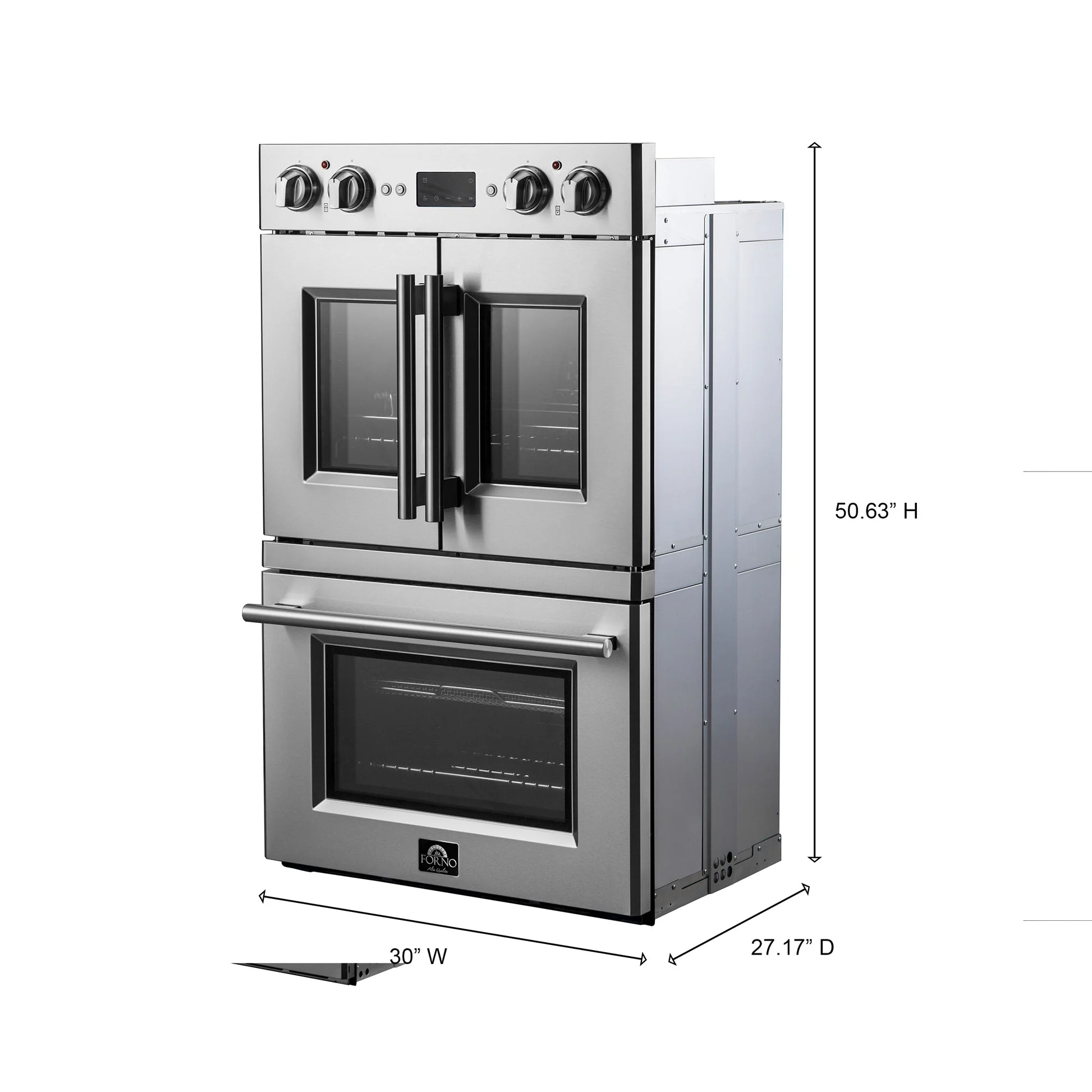 Forno Gallico 30" Electric French Door Double Oven – Stainless Steel, 7.36 cu.ft, Convection, Self-Cleaning - Image 6