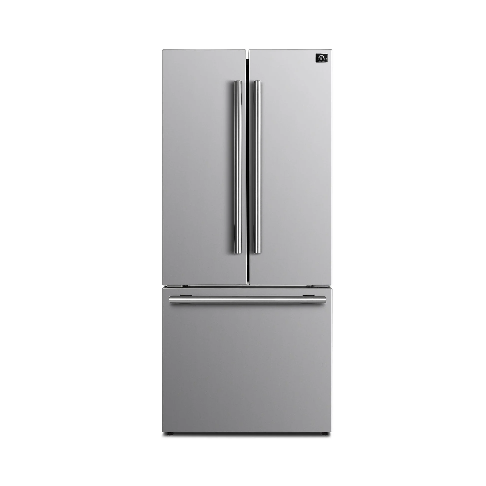 Forno Gallipoli 30" French Door Refrigerator – 17.5 cu.ft, Bottom Freezer, Ice Maker & No Frost Technology