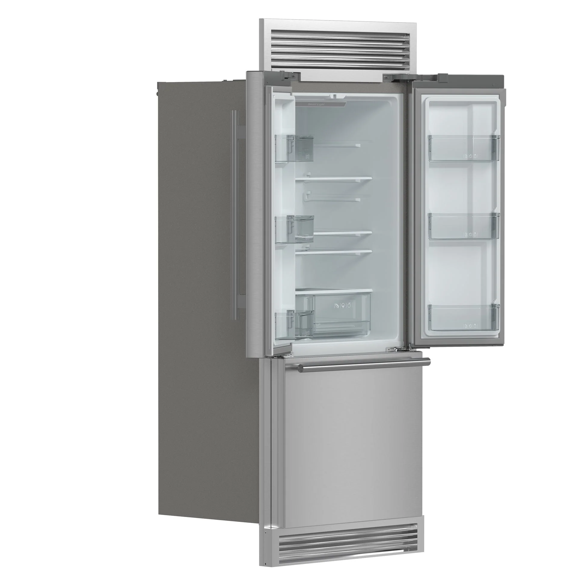 Forno Gallipoli 30" French Door Refrigerator – 17.5 cu.ft, Decorative Grill, Stainless Steel & No Frost Technology - Image 4