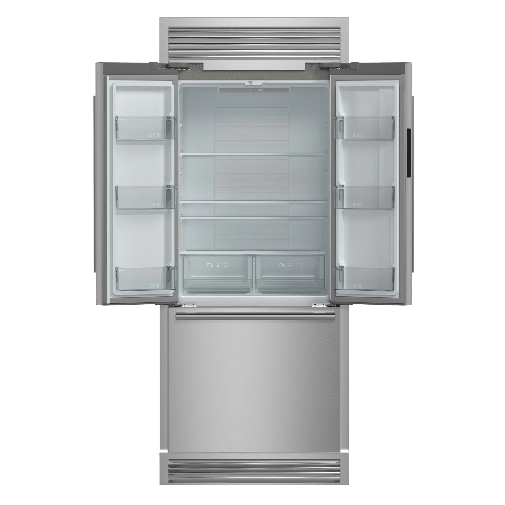 Forno Gallipoli 30" French Door Refrigerator – 17.5 cu.ft, Decorative Grill, Stainless Steel & No Frost Technology - Image 5