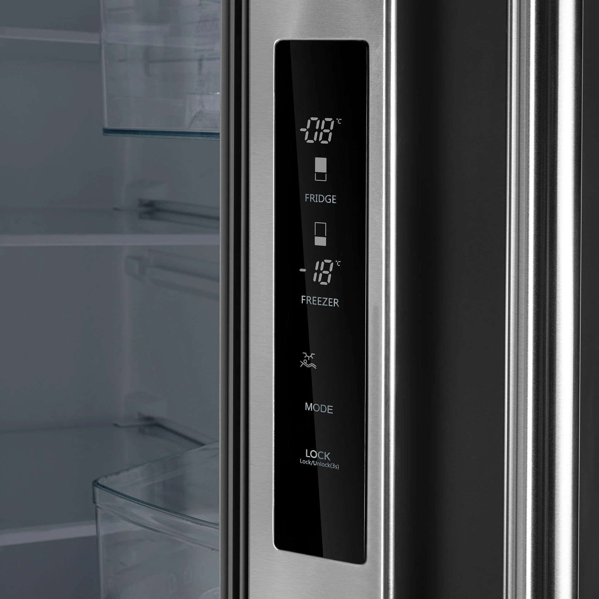 Forno Gallipoli 30" French Door Refrigerator – 17.5 cu.ft, Decorative Grill, Stainless Steel & No Frost Technology - Image 7