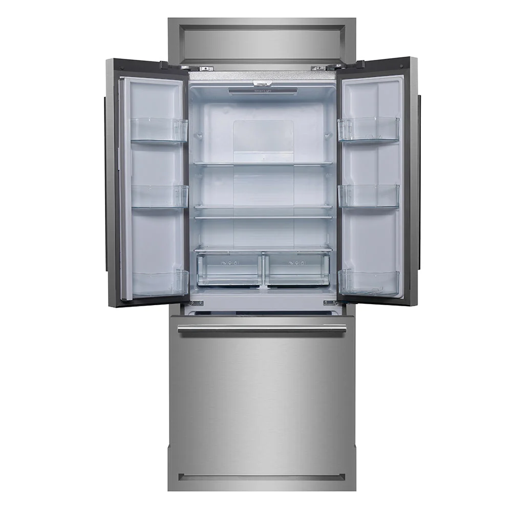 Forno Gallipoli 30" French Door Refrigerator – 17.5 cu.ft, Decorative Grill, Stainless Steel & No Frost Technology - Image 4