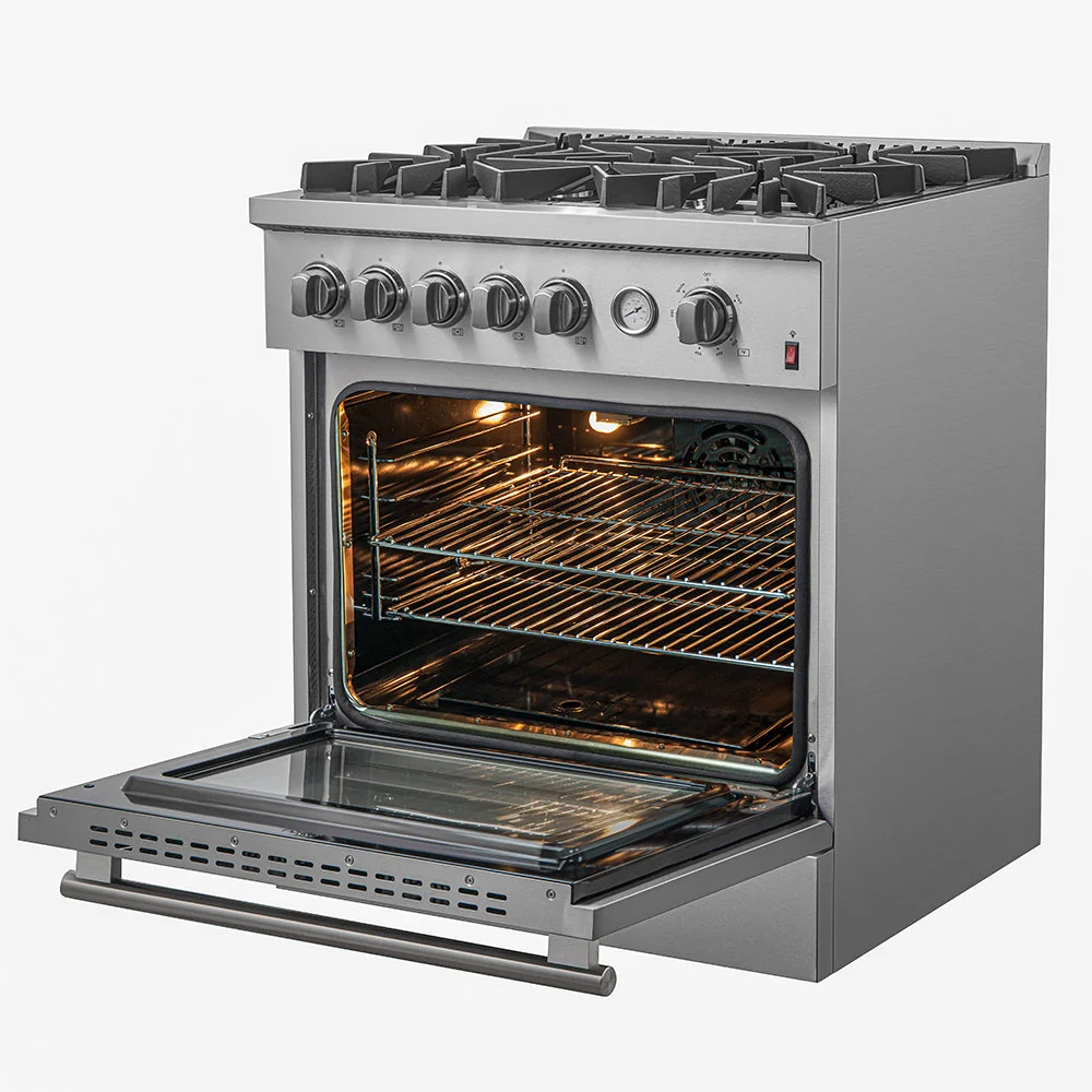 Forno Giovanni 30-inch Gas Range Stainless Steel, 5 Burners 67,000 BTU, 4.32 cu.ft. Convection Oven - Image 3