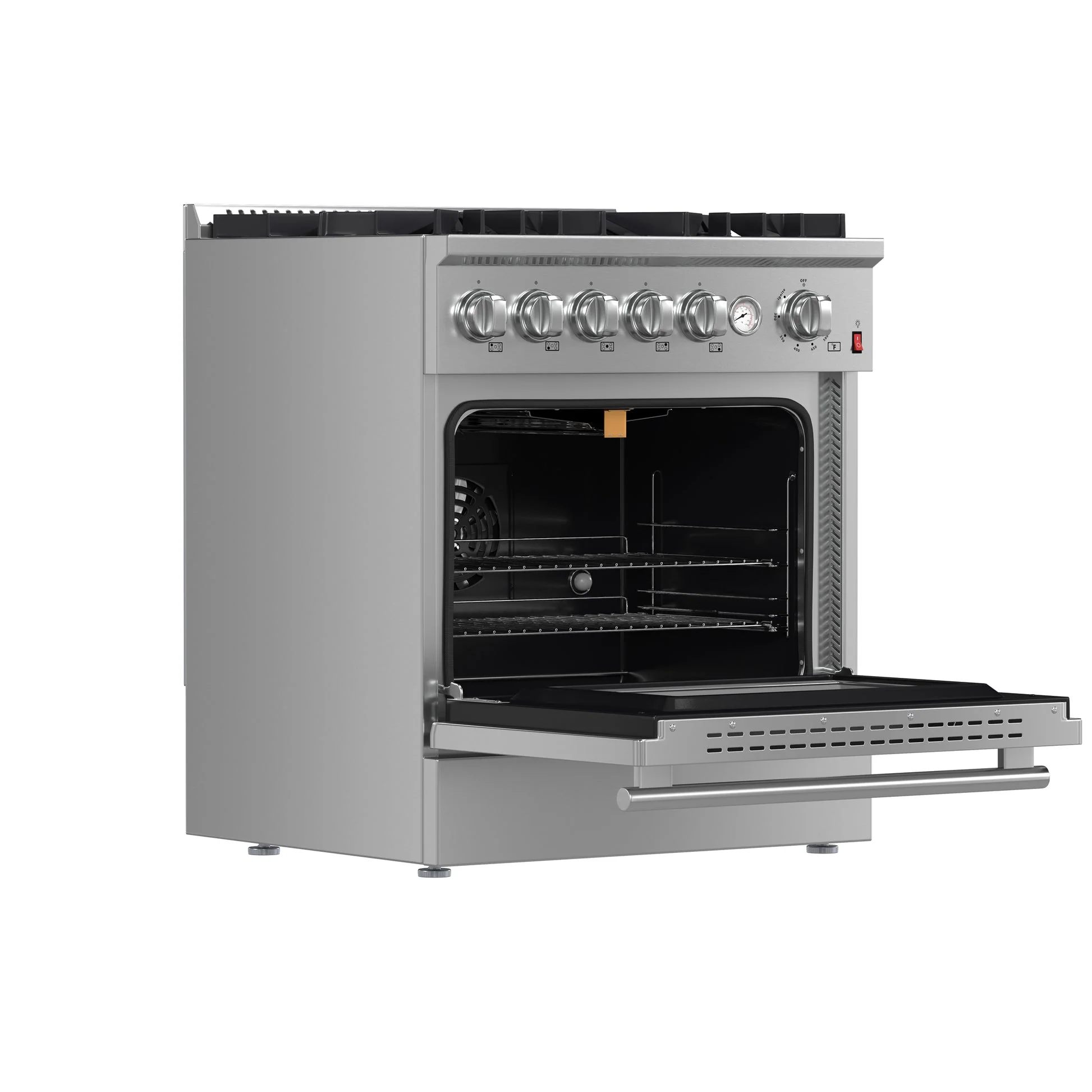 Forno Giovanni 30-inch Gas Range Stainless Steel, 5 Burners 67,000 BTU, 4.32 cu.ft. Convection Oven - Image 5