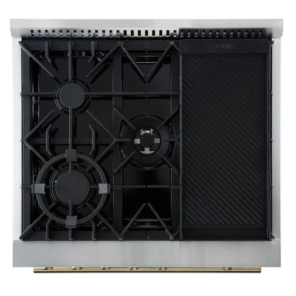 Forno Giovanni 30-inch Gas Range with Antique Brass Design, 5 Burners 67,000 BTU, 4.32 cu.ft. Convection Oven - Image 20