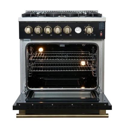 Forno Giovanni 30-inch Gas Range with Antique Brass Design, 5 Burners 67,000 BTU, 4.32 cu.ft. Convection Oven - Image 5