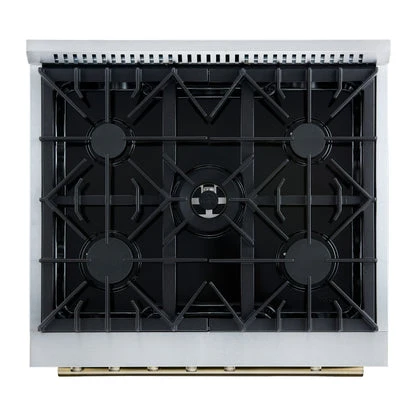 Forno Giovanni 30-inch Gas Range with Antique Brass Design, 5 Burners 67,000 BTU, 4.32 cu.ft. Convection Oven - Image 7