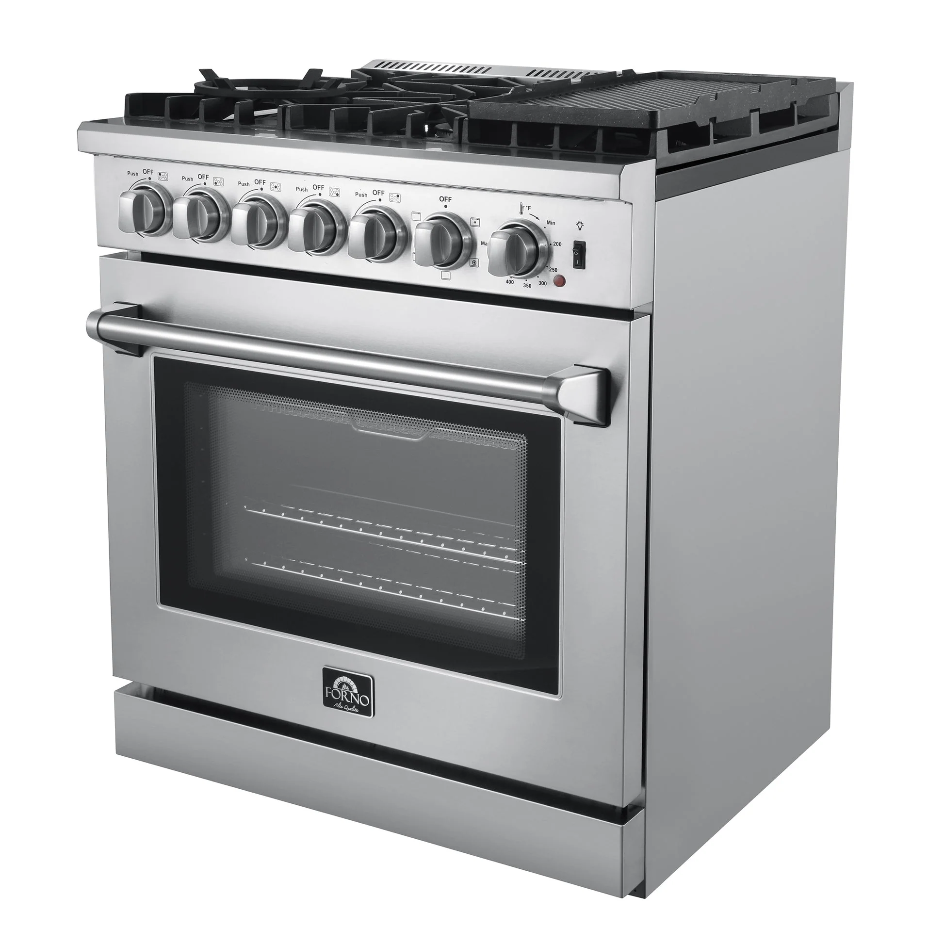 Forno Lazio 30-Inch Freestanding Dual Fuel Range, 5 Burners, True Convection Oven - Image 2