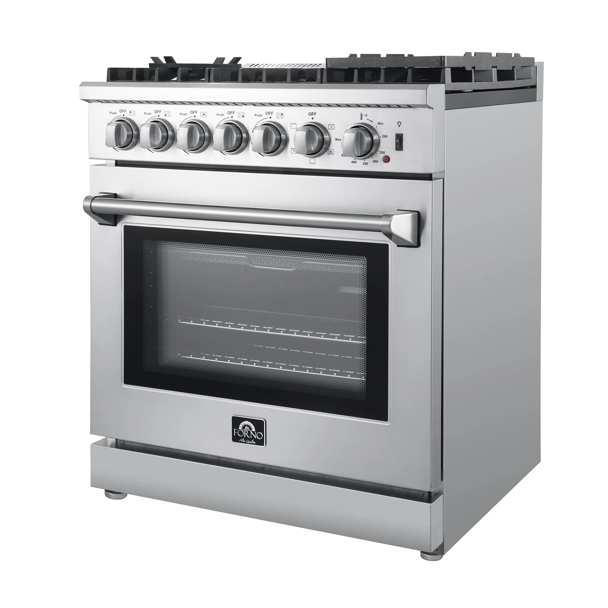 Forno Lazio 30-Inch Freestanding Dual Fuel Range, 5 Burners, True Convection Oven - Image 4