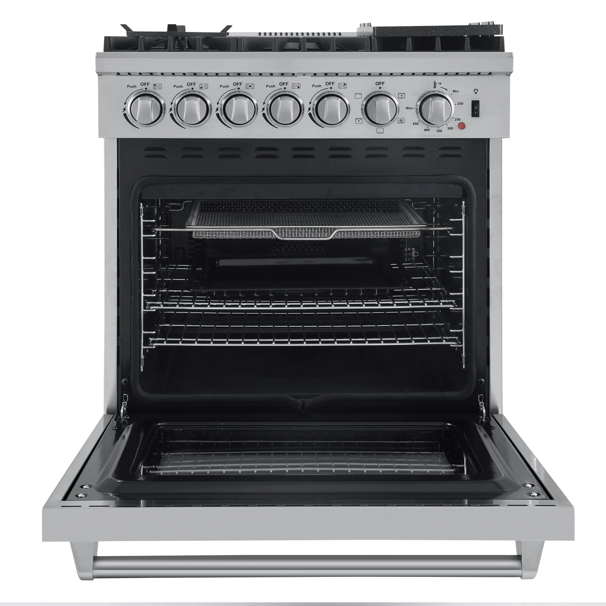 Forno Lazio 30-Inch Freestanding Dual Fuel Range, 5 Burners, True Convection Oven - Image 5