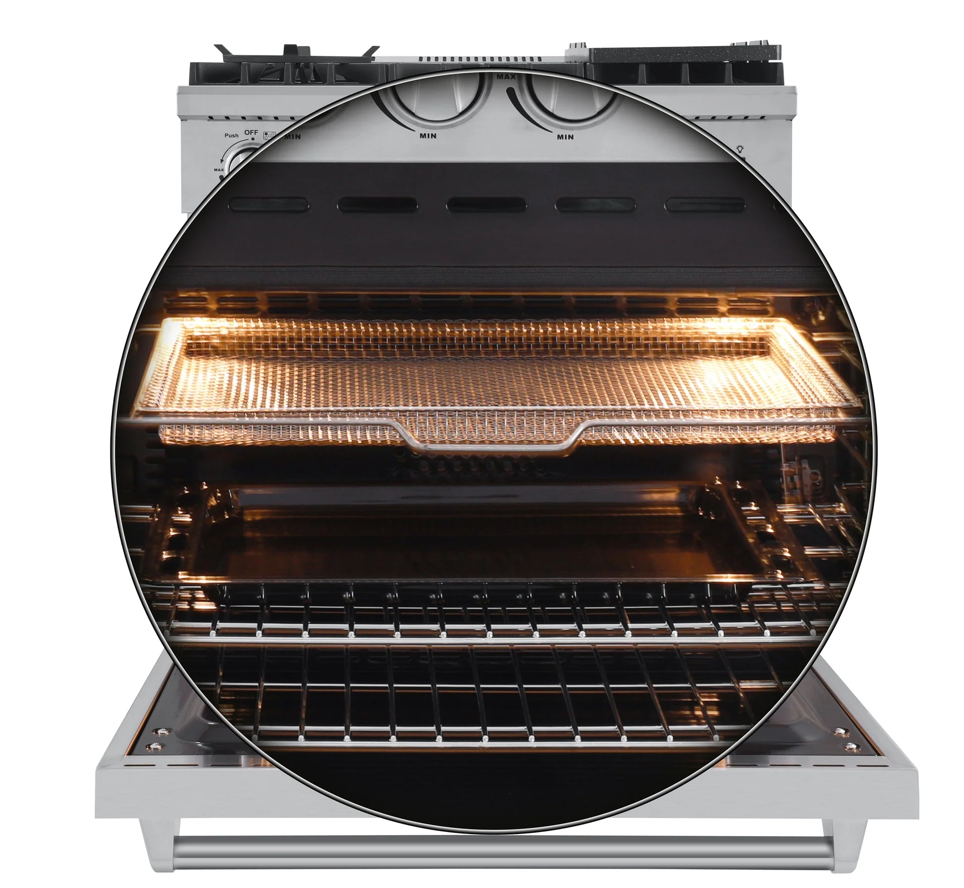 Forno Lazio 30-Inch Freestanding Gas Range, 4 Burners, Convection Oven, Energy Efficient - Image 10