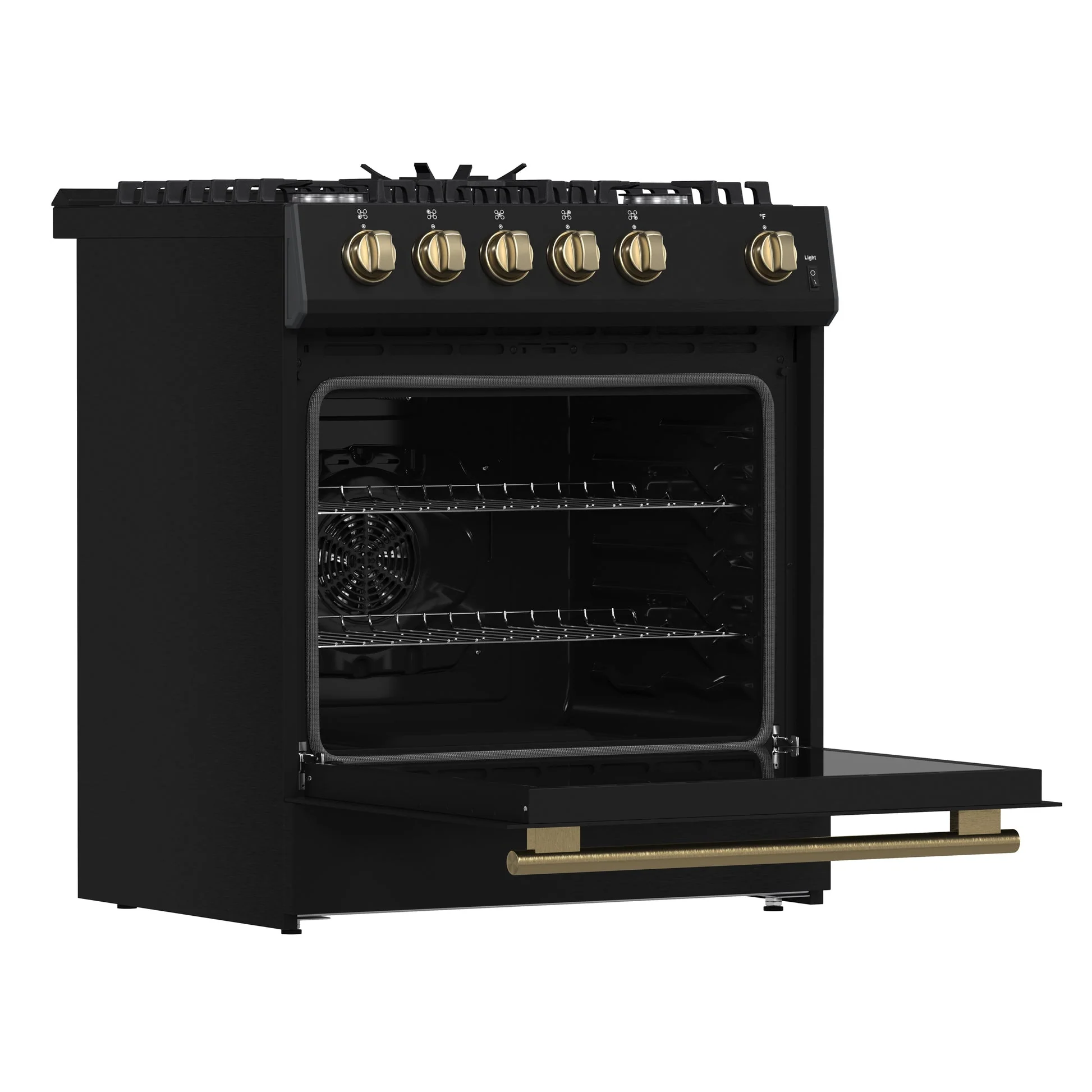Forno Leonardo Espresso 30-Inch Gas Range, 5 Burners, 39,500 BTU, 5 cu.ft Convection Oven - Image 2