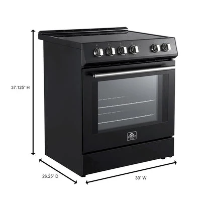 Forno Leonardo Espresso 30-Inch Slide-In Induction Range, Convection Oven, 5 Cooking Zones, Touch Control Panel - Image 16