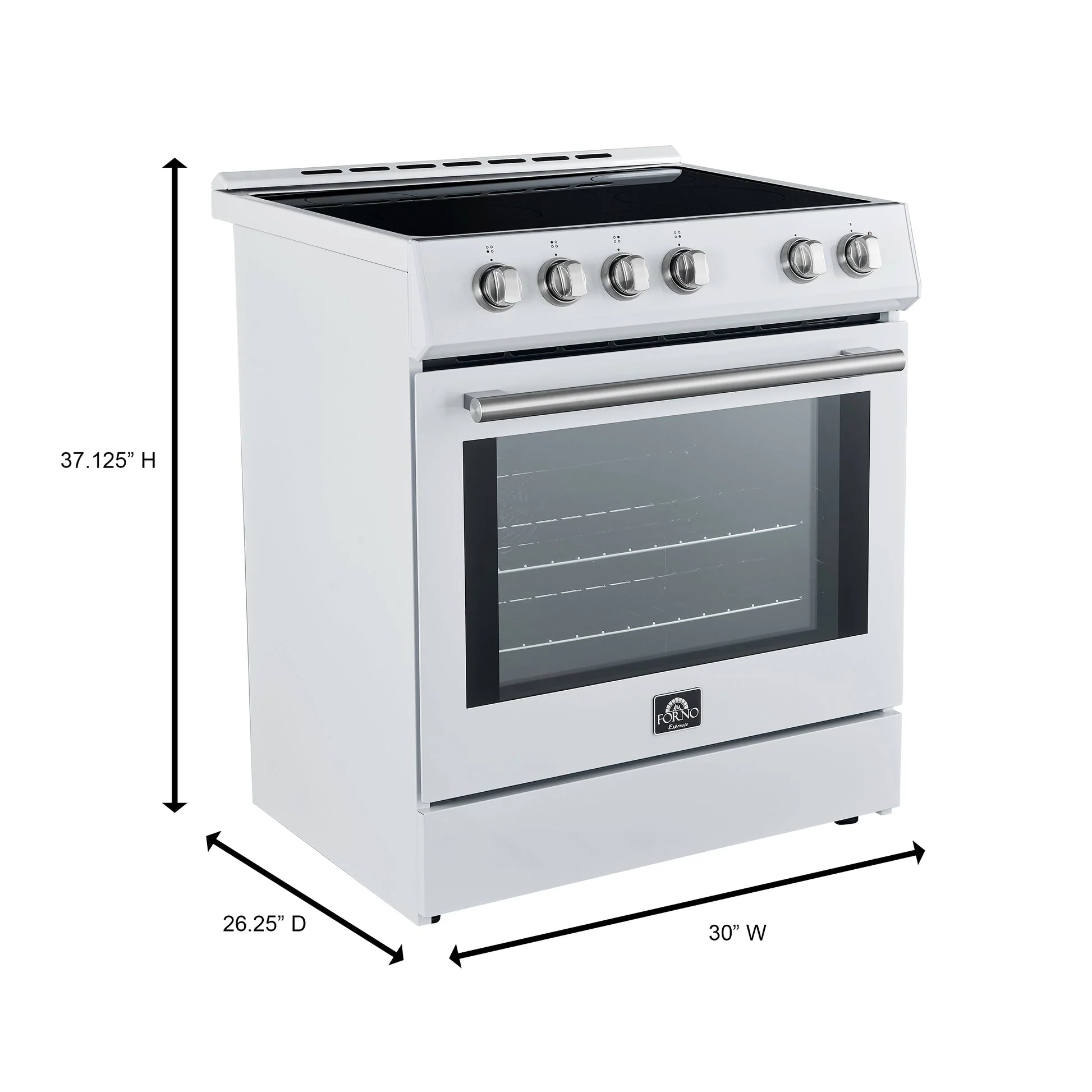 Forno Leonardo Espresso 30-Inch Slide-In Induction Range, Convection Oven, 5 Cooking Zones, Touch Control Panel - Image 27