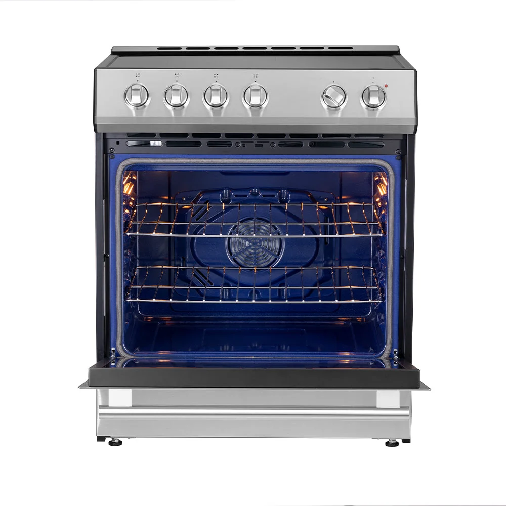 Forno Leonardo Espresso 30-Inch Slide-In Stainless Steel Induction Range, Convection Oven, 5 Cooking Zones - Image 2