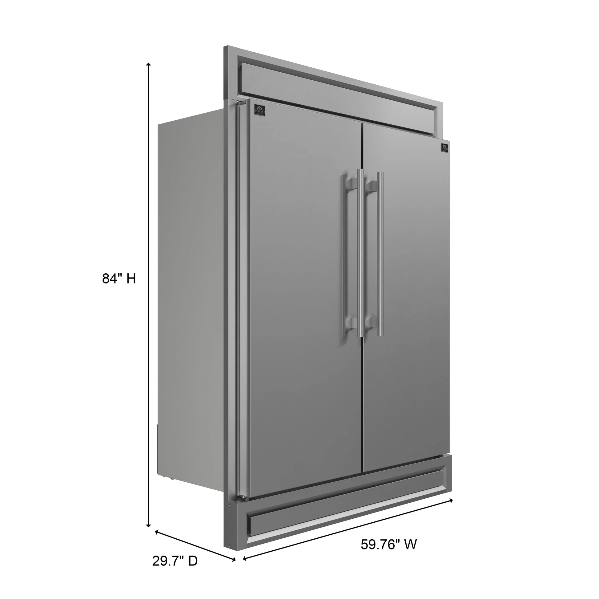 Forno Maderno 2-28-Inch Wide Convertible Refrigerator/Freezer, Decorative Trim, 27.2 cu.ft, 84-Inch High - Image 4