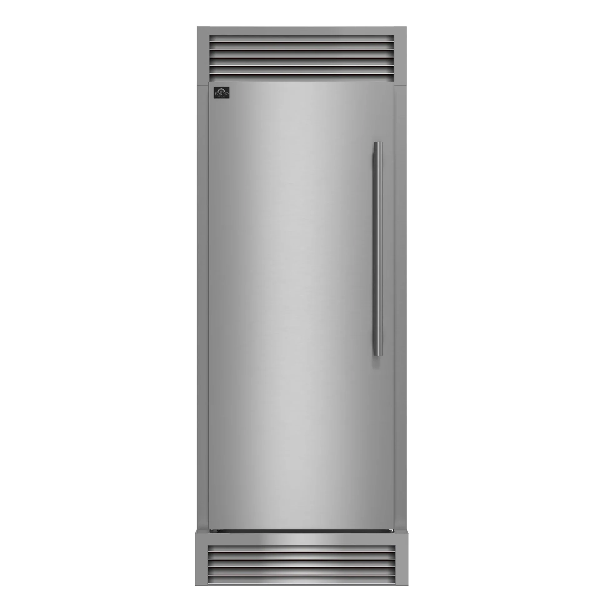 Forno Maderno 28" Built-In Convertible Refrigerator in  Stainless Steel, 13.6 cu.ft. Left Swing with Decorative Grill