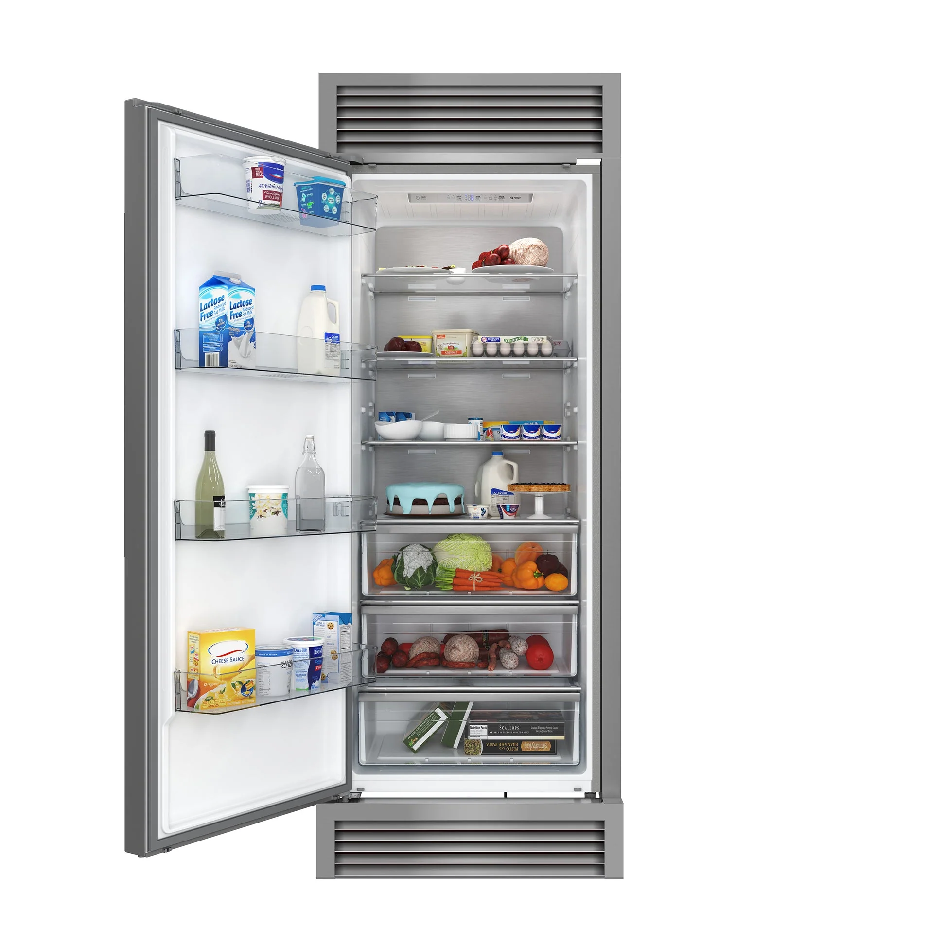 Forno Maderno 28" Built-In Convertible Refrigerator in  Stainless Steel, 13.6 cu.ft. Left Swing with Decorative Grill - Image 2