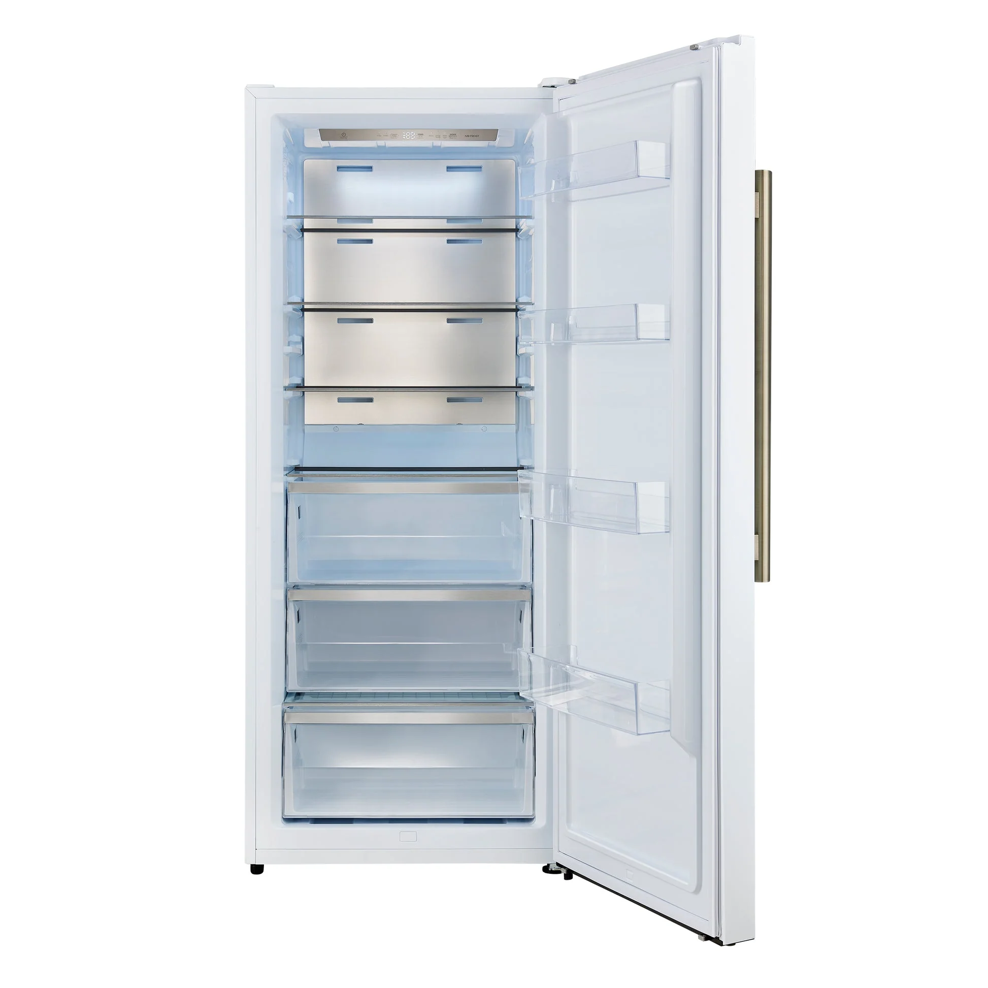 Forno Maderno 28" Built-In Convertible Refrigerator – 13.6 cu.ft, Antique Brass Handle & Decorative Trim - Image 18