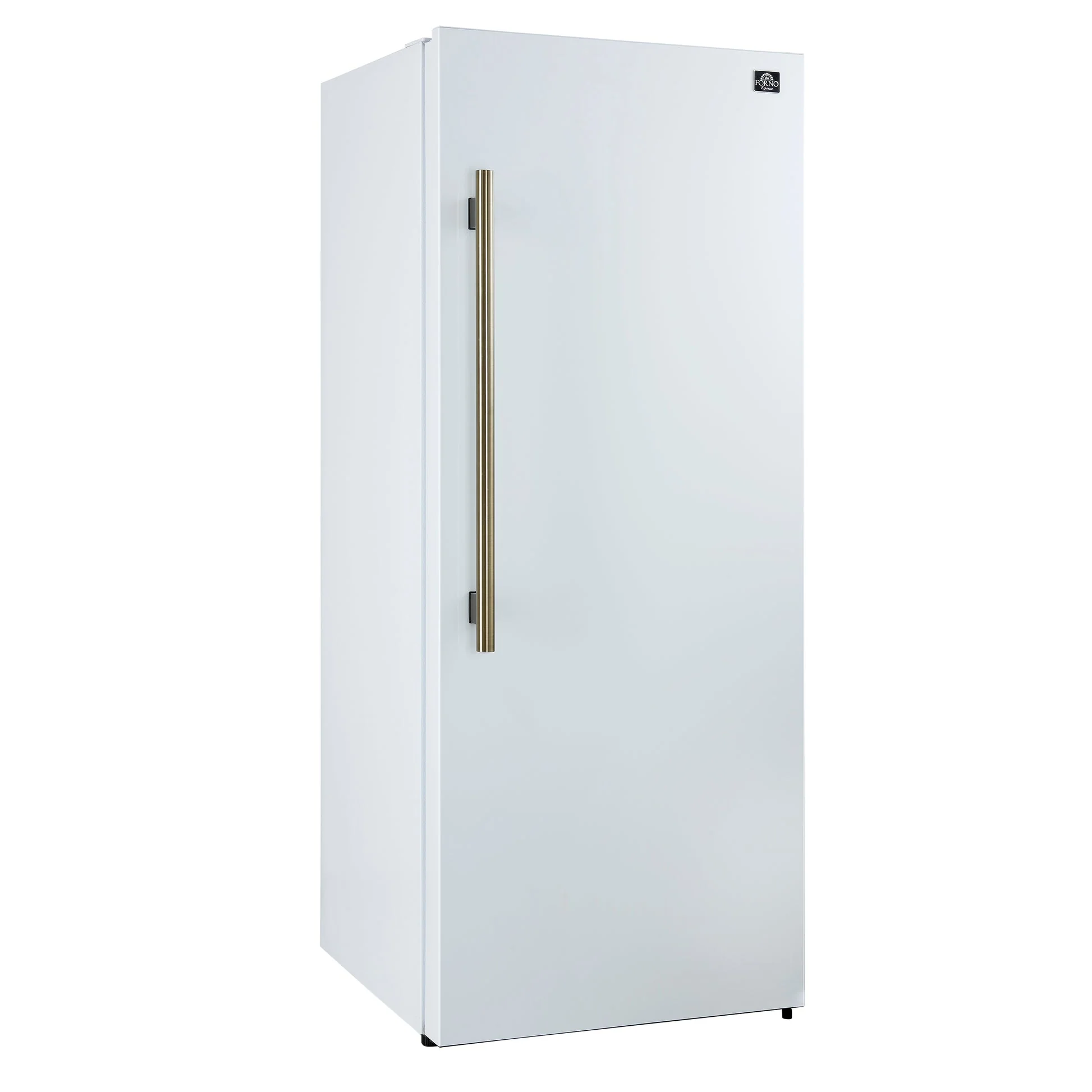 Forno Maderno 28" Built-In Convertible Refrigerator – 13.6 cu.ft, Antique Brass Handle & Decorative Trim - Image 6