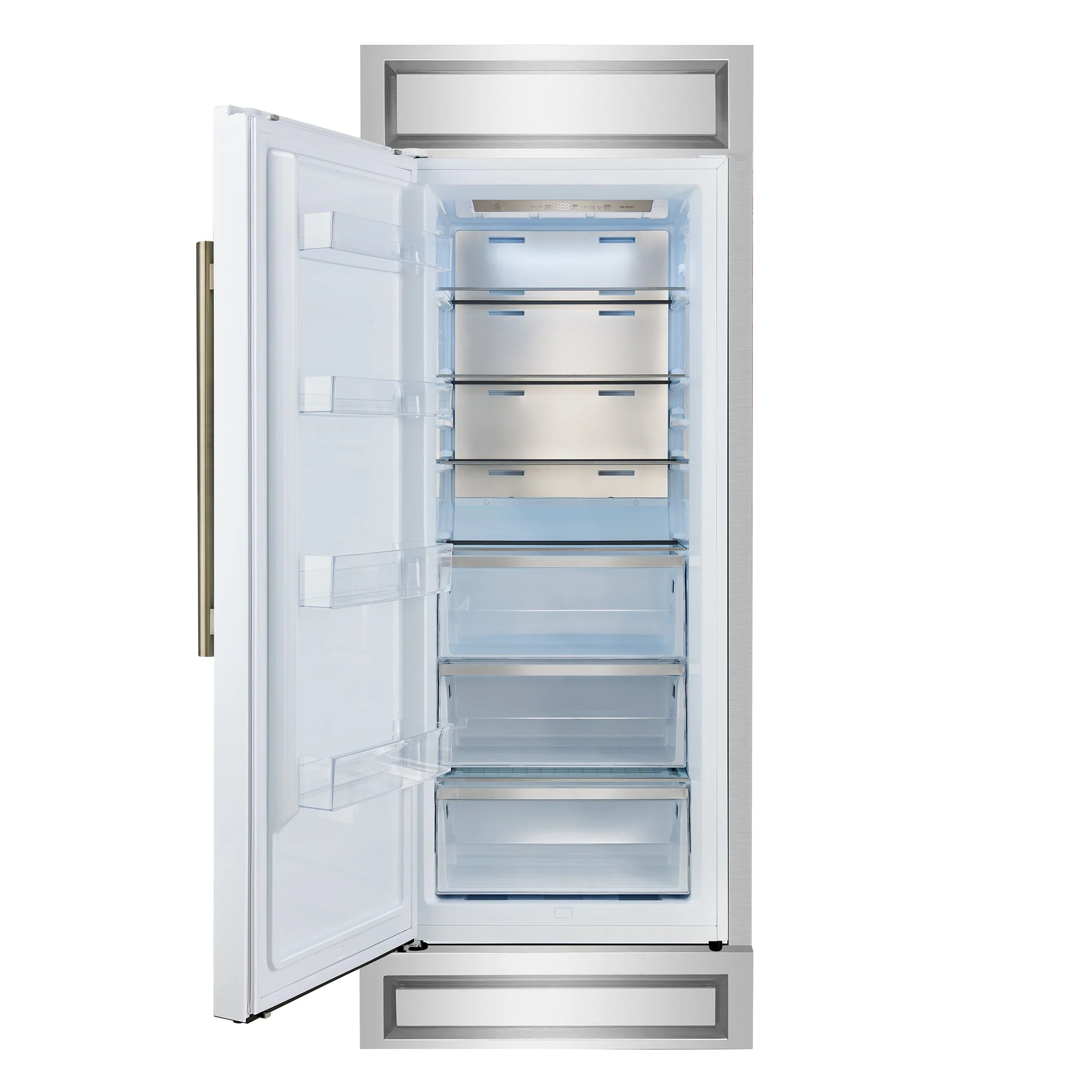 Forno Maderno 28-Inch Built-In Convertible Refrigerator with Antique Brass, 13.6 cu.ft, Left Swing, Decorative Grill - Image 15